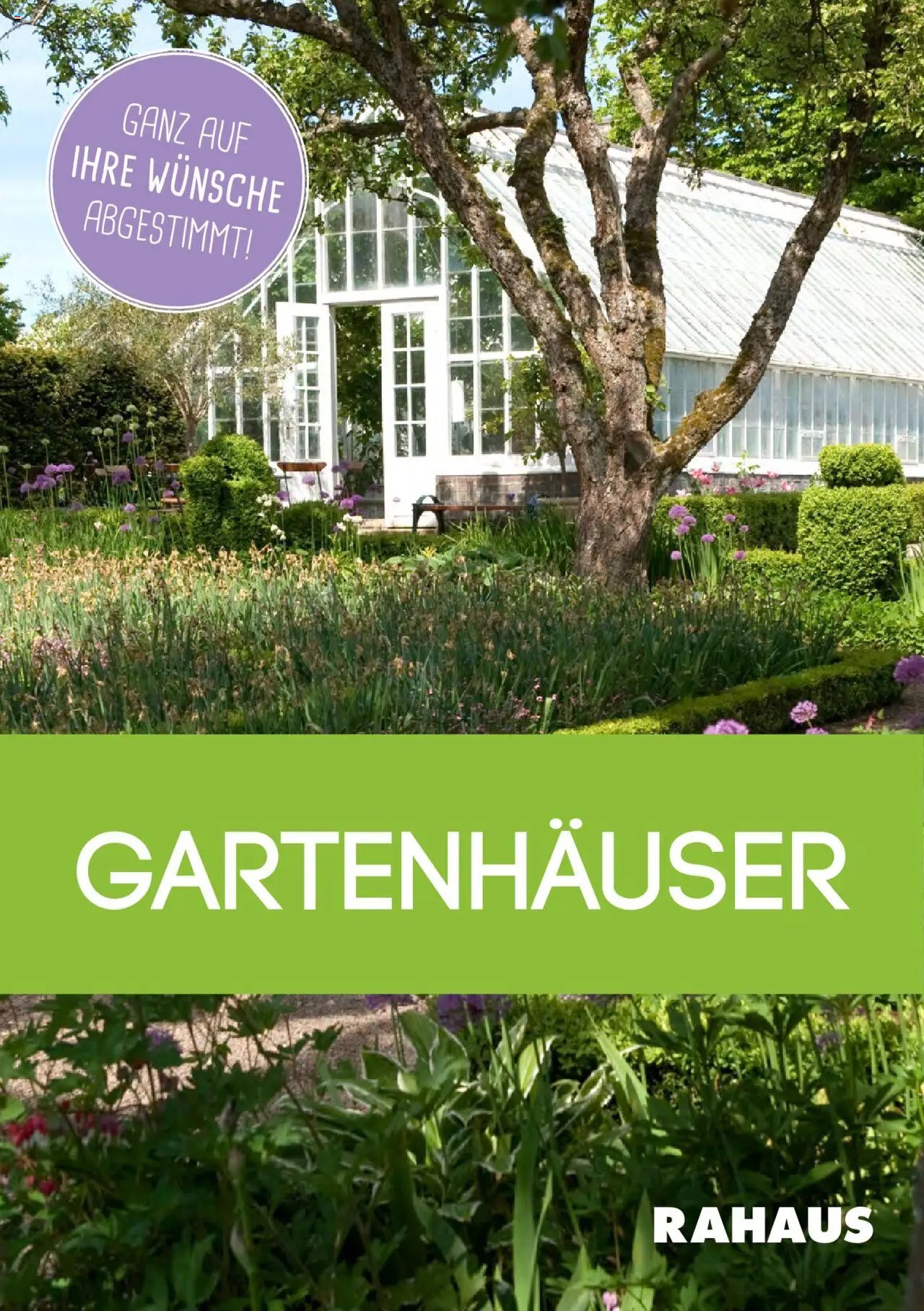 Rahaus Prospekt Gartenhäuser