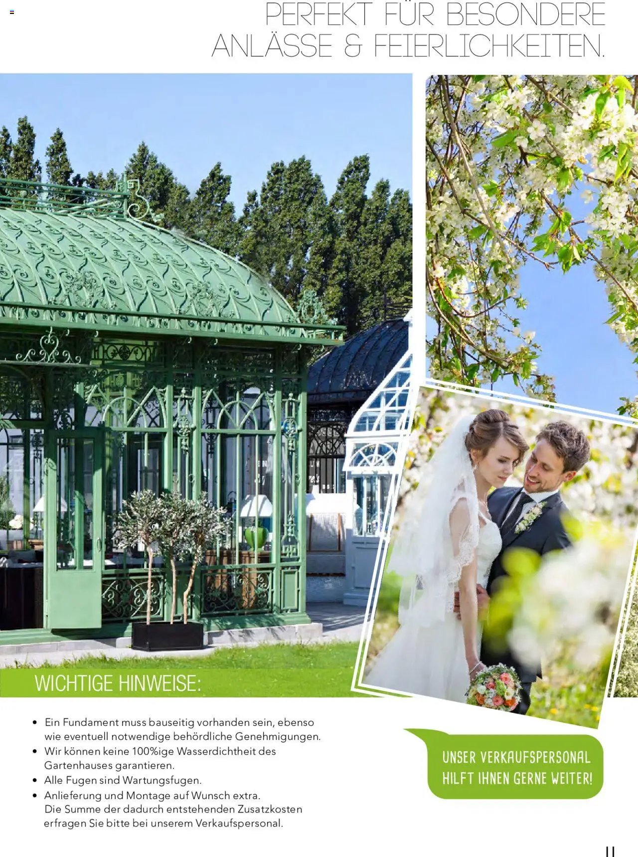Rahaus Prospekt Gartenhäuser
