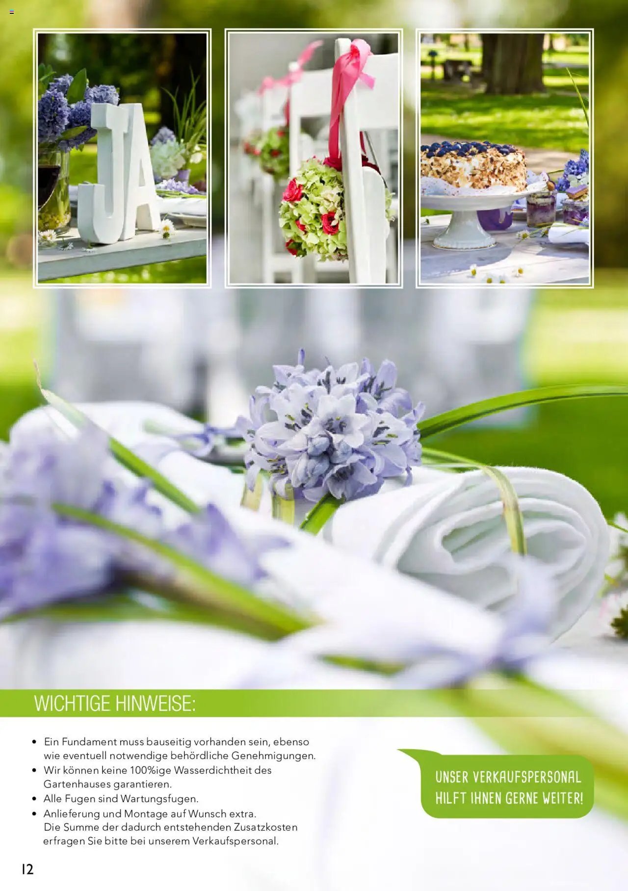 Rahaus Prospekt Gartenhäuser