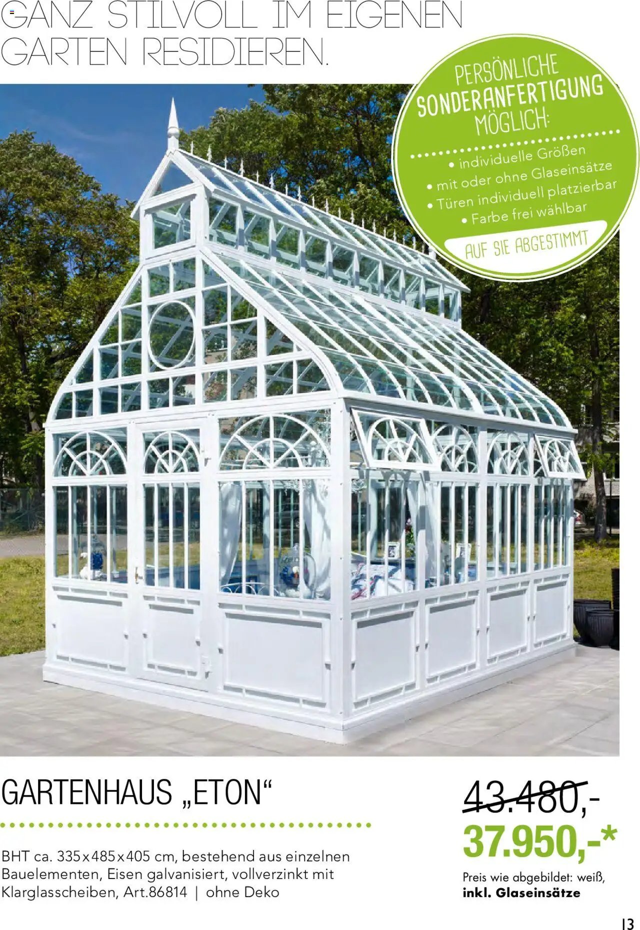 Rahaus Prospekt Gartenhäuser