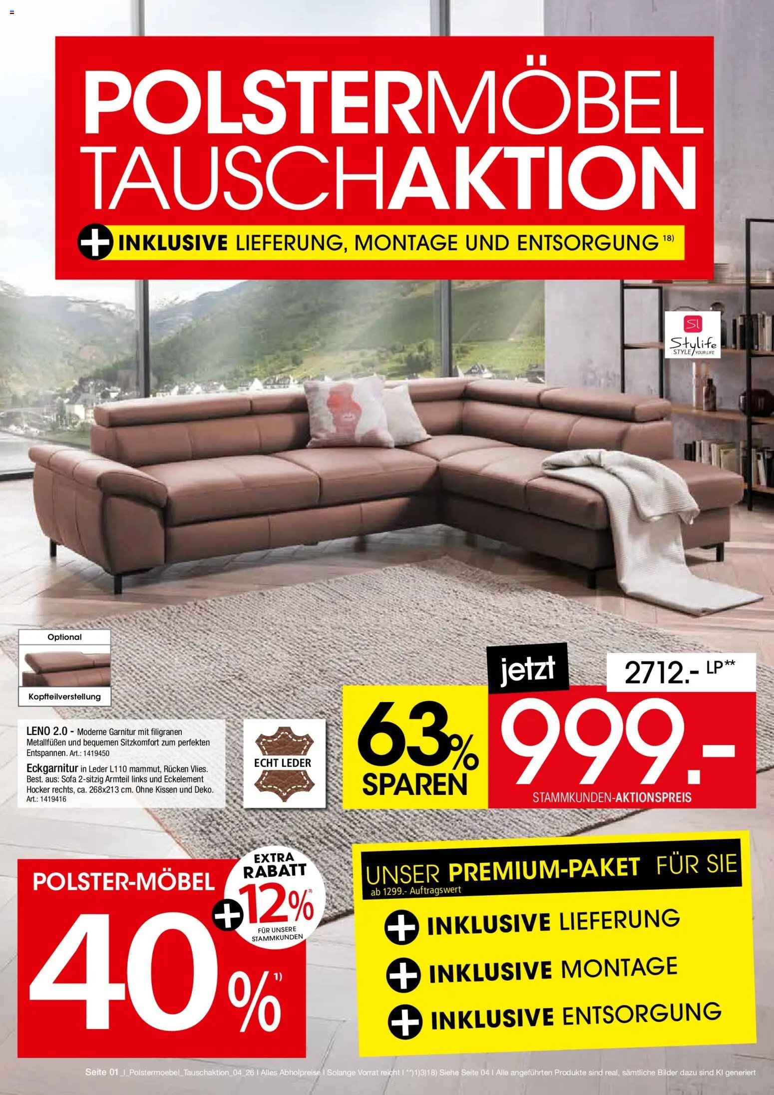 Zurbrüggen Polster tauschaktion