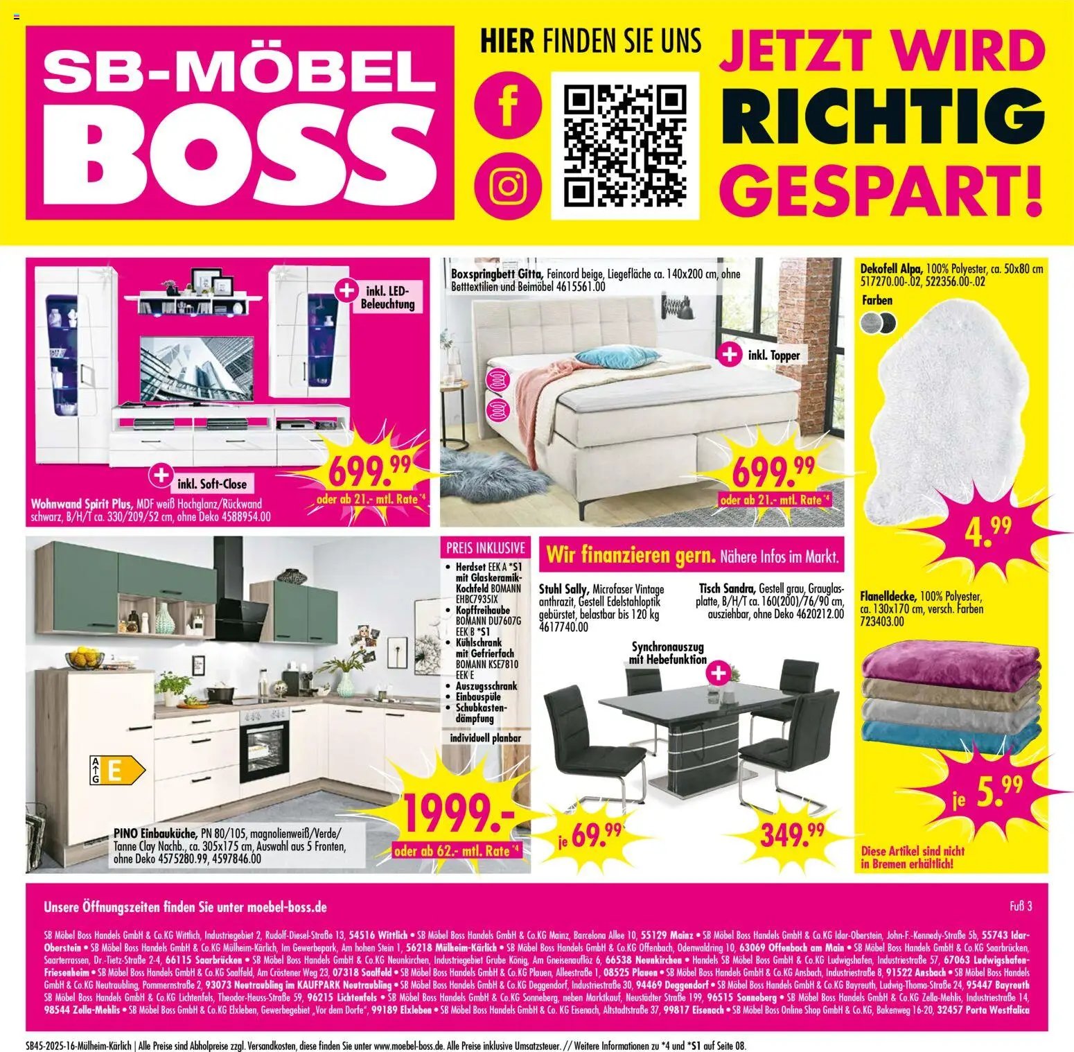 SB Möbel Boss Prospekt Mülheim-Kärlich (2025-11-01 - 2025-11-07)