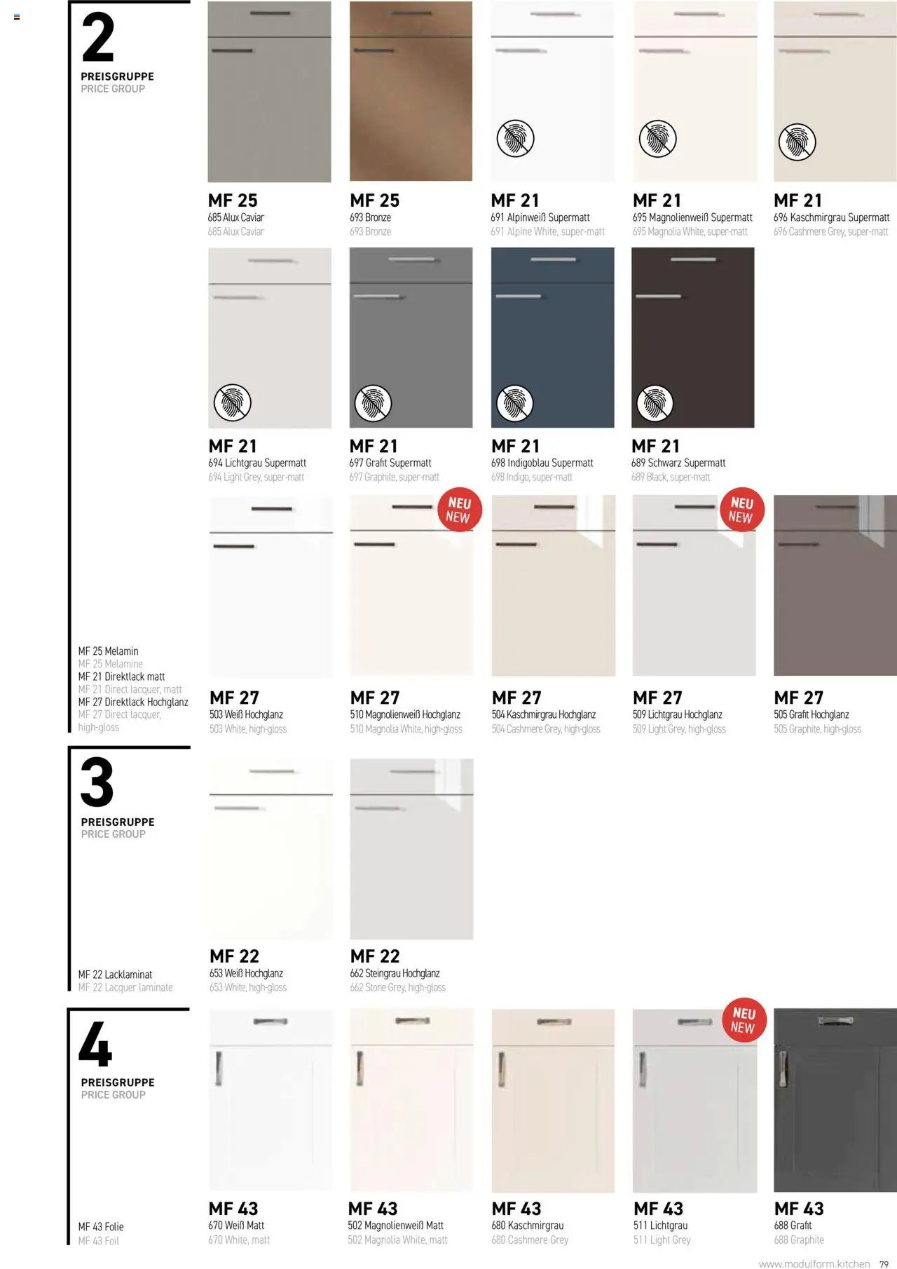 Ostermann Modulform Küchenprospekt 