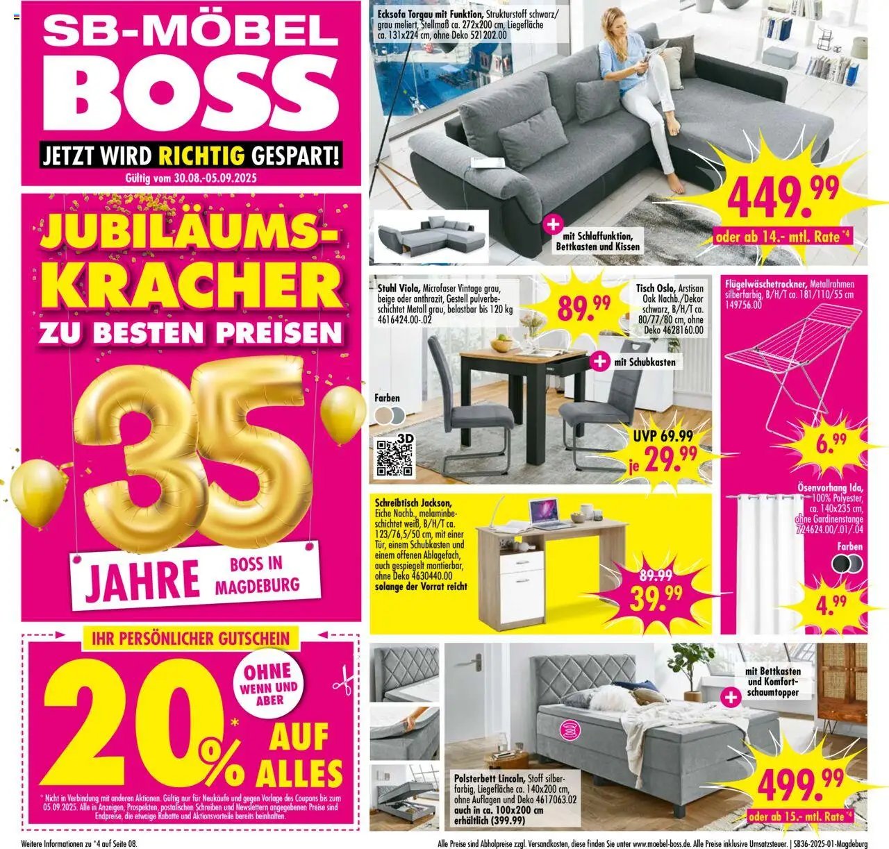 SB Möbel Boss Prospekt Magdeburg	 (2025-08-30 - 2025-09-05) | 1