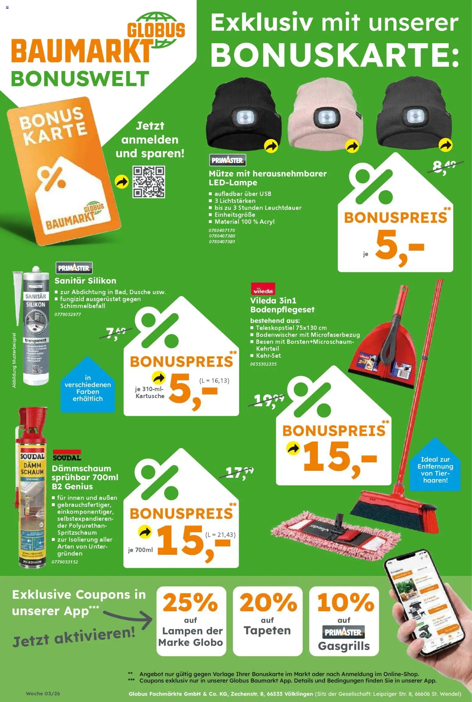 Globus Baumarkt prospekt Oranienburg-Germendorf	