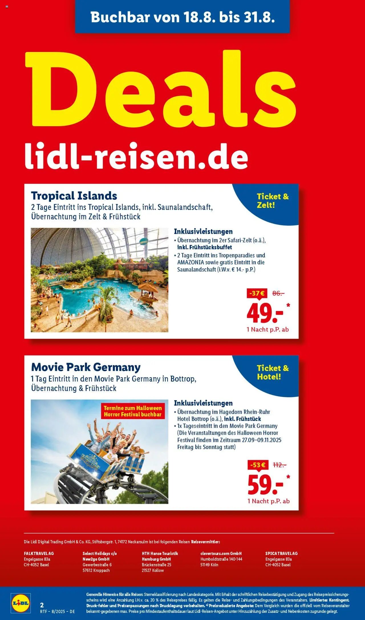 Lidl Reisen - Themenprospekt (2025-08-13 - 2025-09-13) | 2