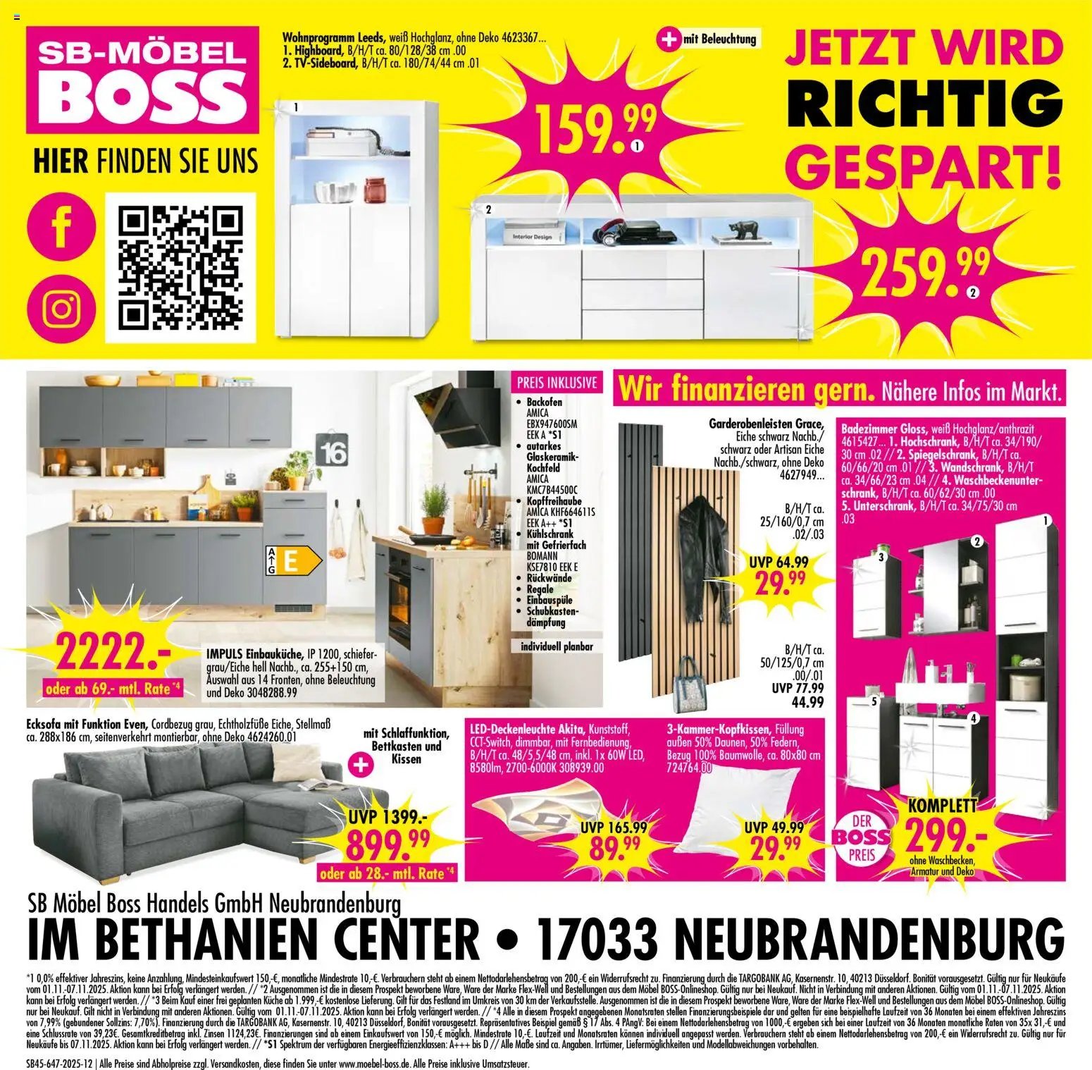 SB Möbel Boss Prospekt Neubrandenburg (2025-11-01 - 2025-11-07)