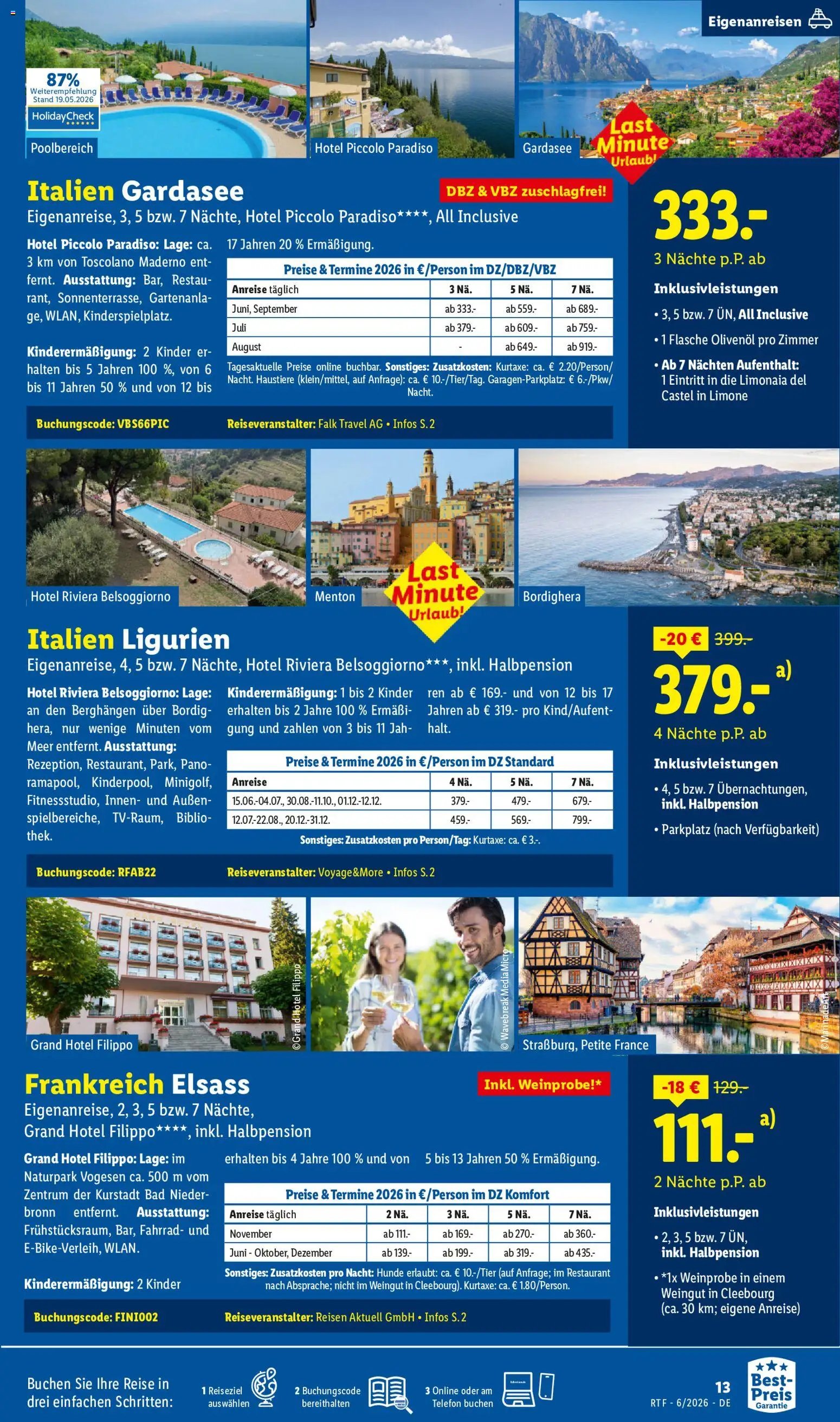 Lidl Reisen Reise-Highlights