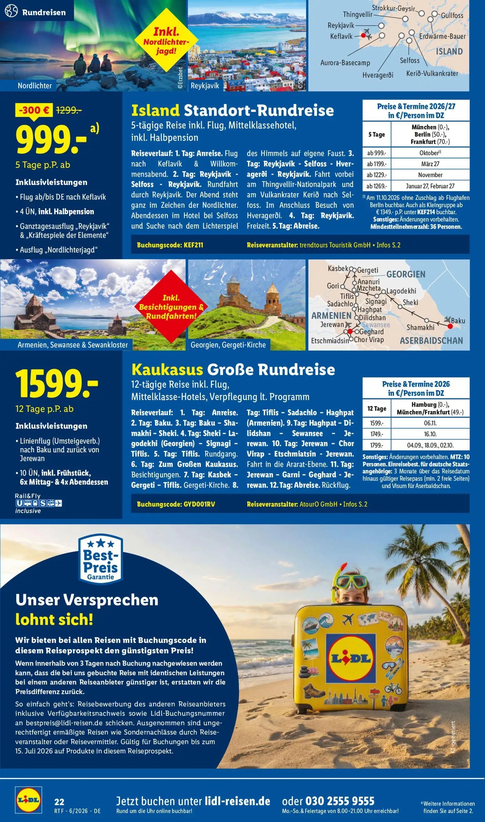 Lidl Reisen Reise-Highlights