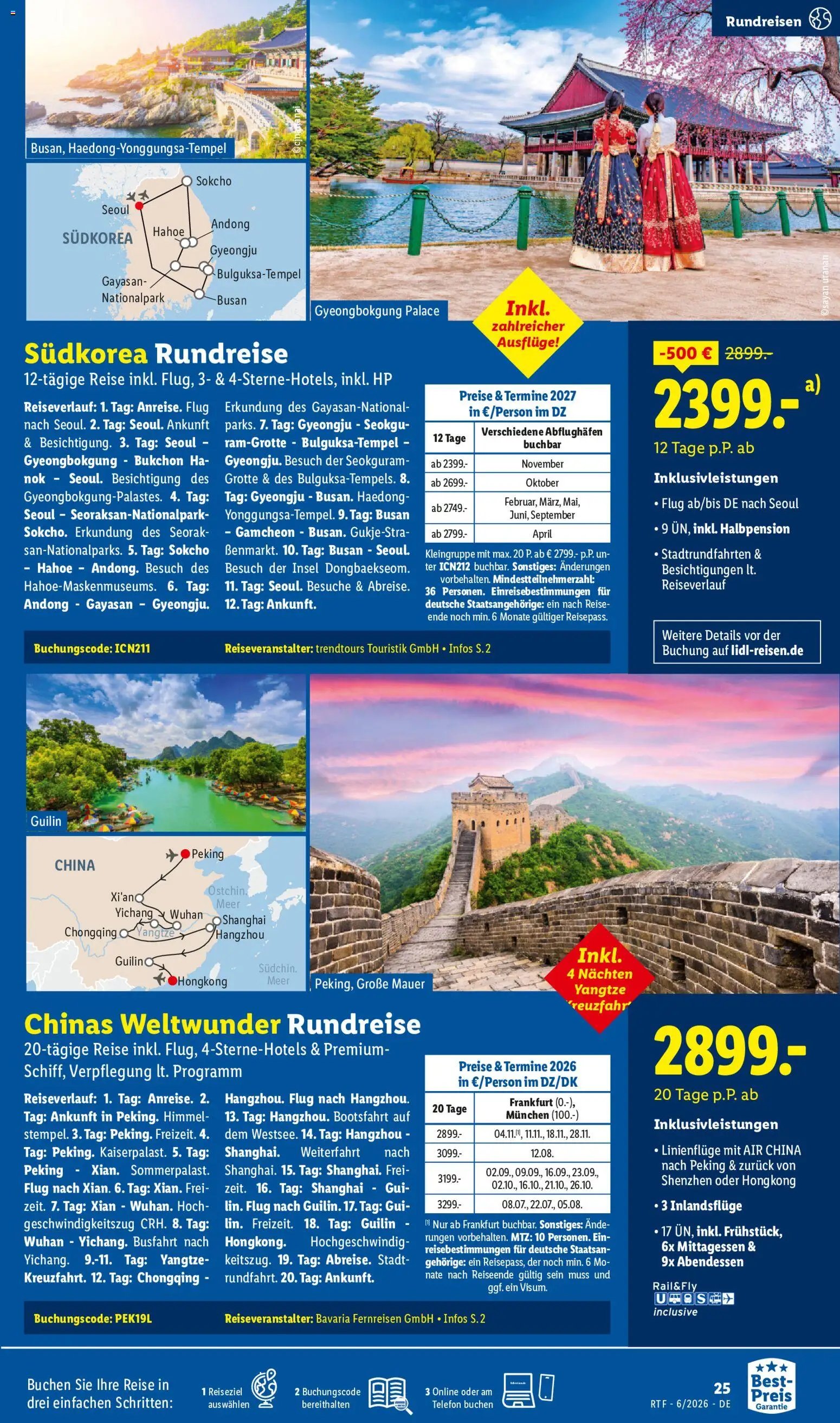 Lidl Reisen Reise-Highlights