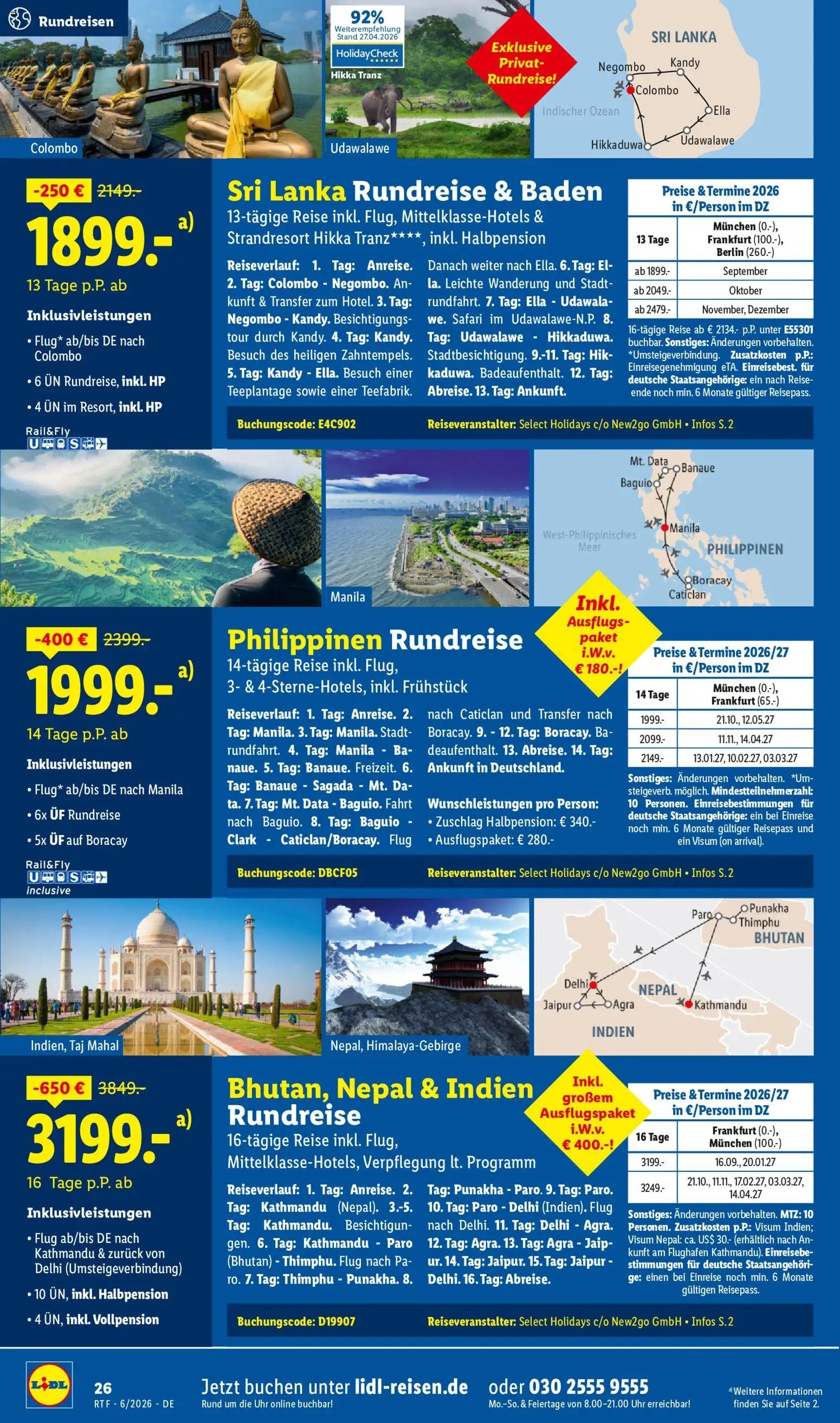 Lidl Reisen Reise-Highlights