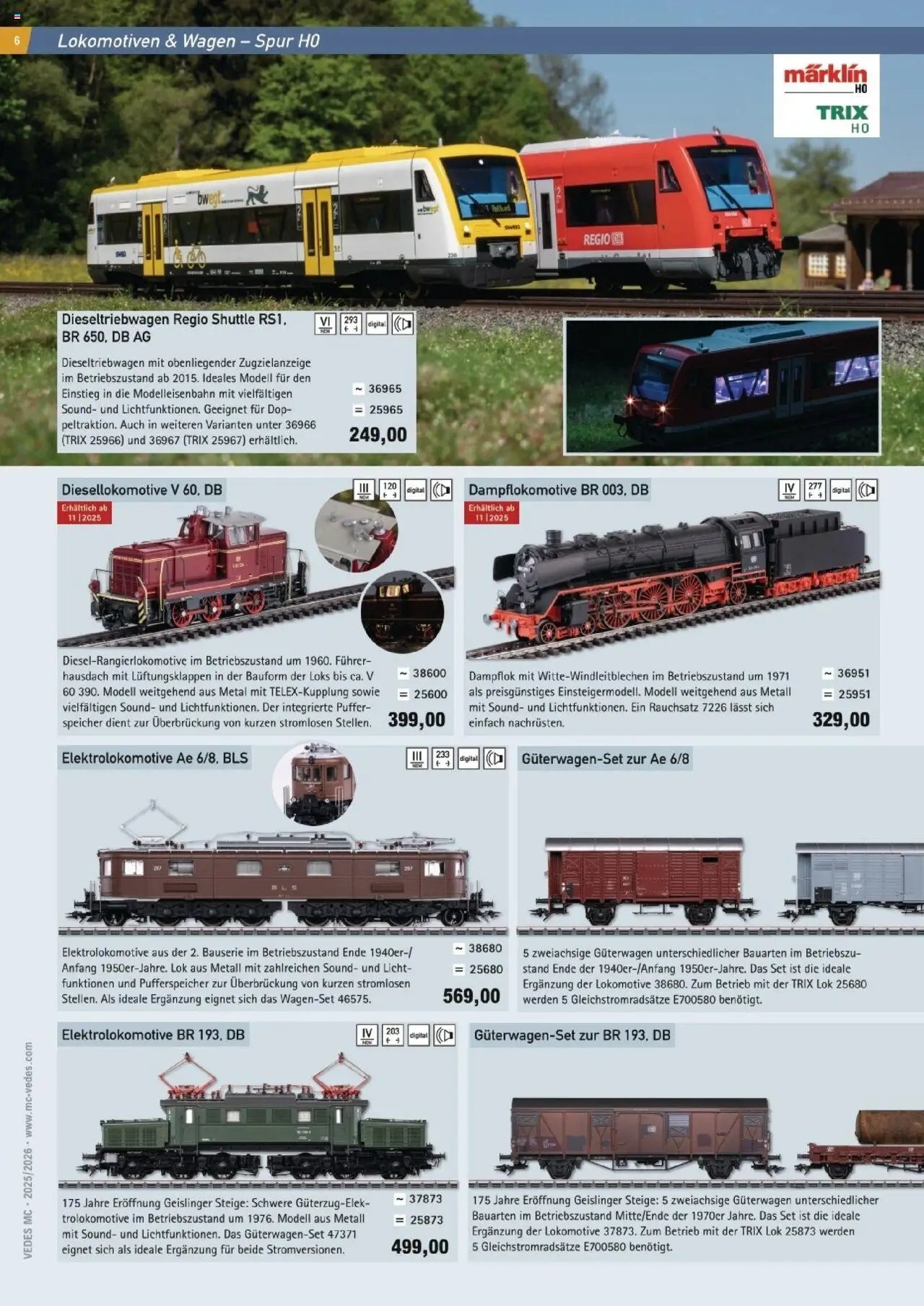 Vedes Bahn frei für tolle Angebote