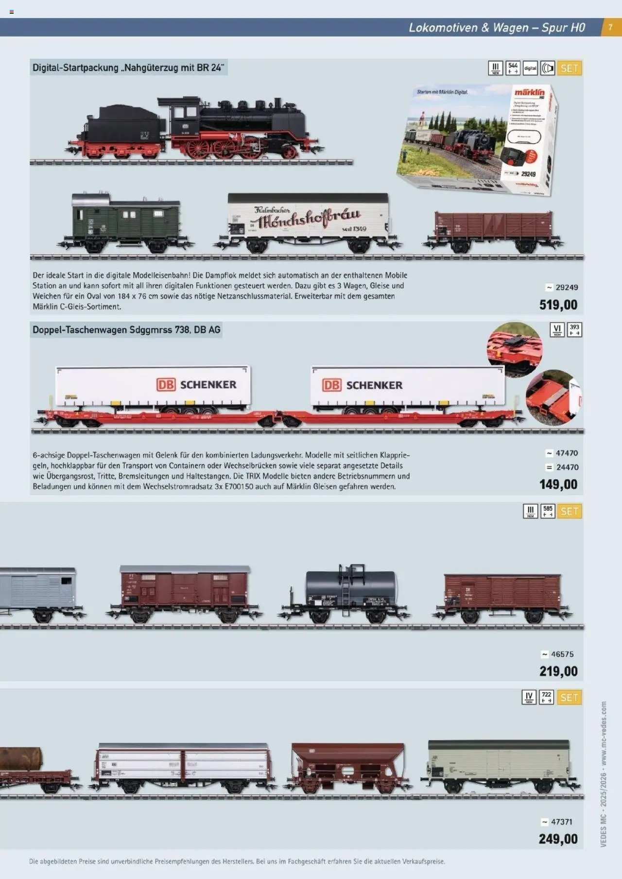 Vedes Bahn frei für tolle Angebote