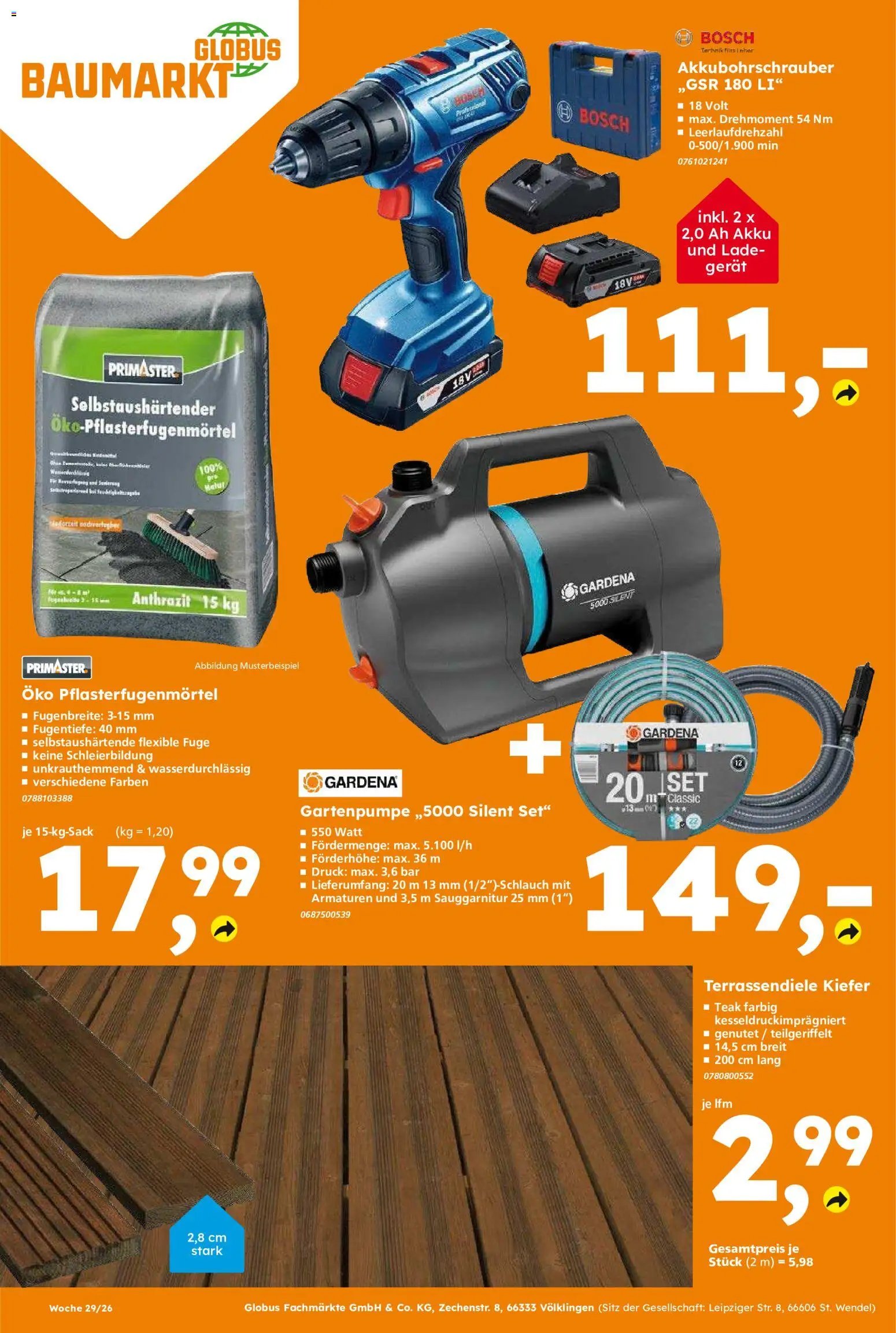 Globus Baumarkt - Prospekt für Schweinfurt