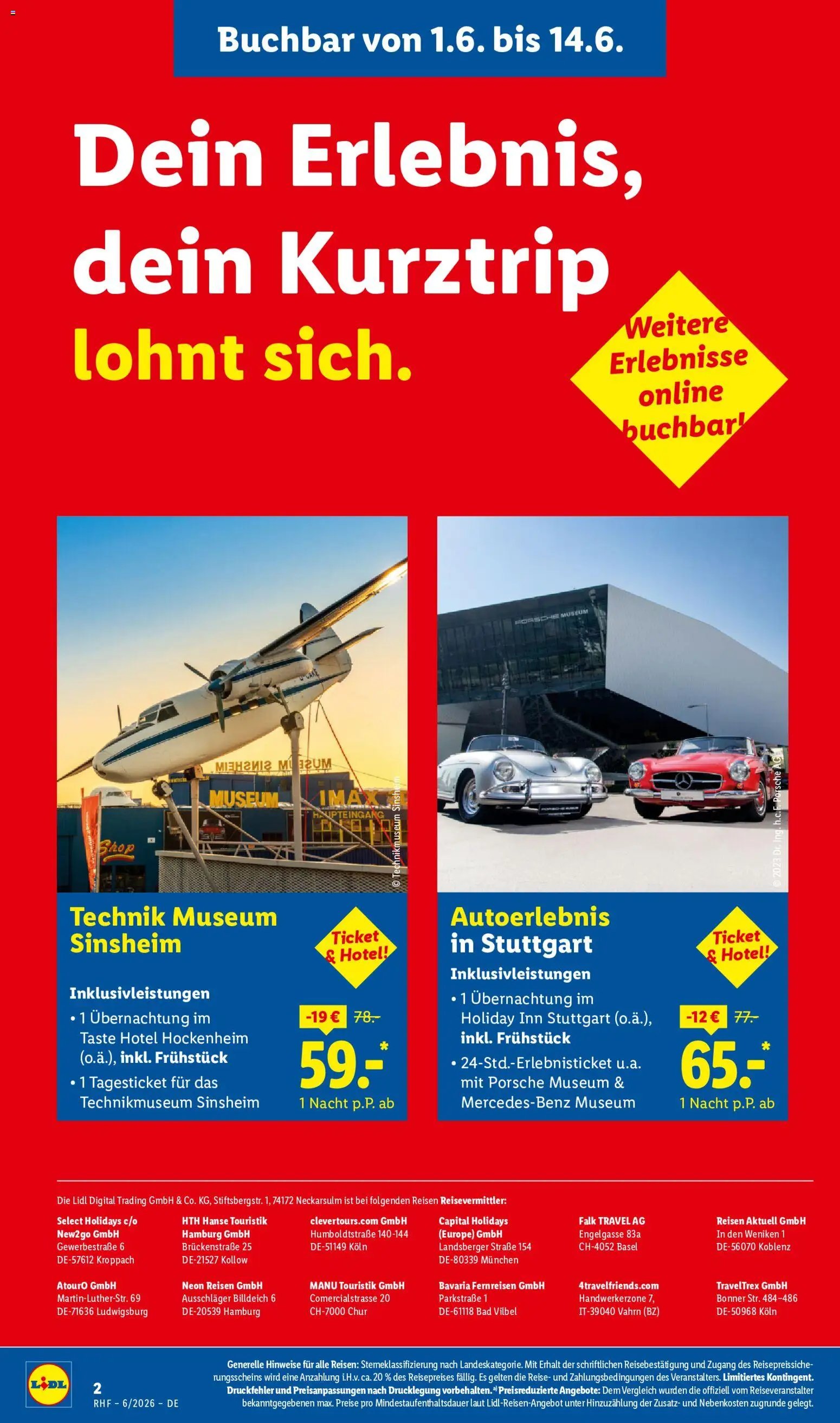 Lidl Reisen Prospekt