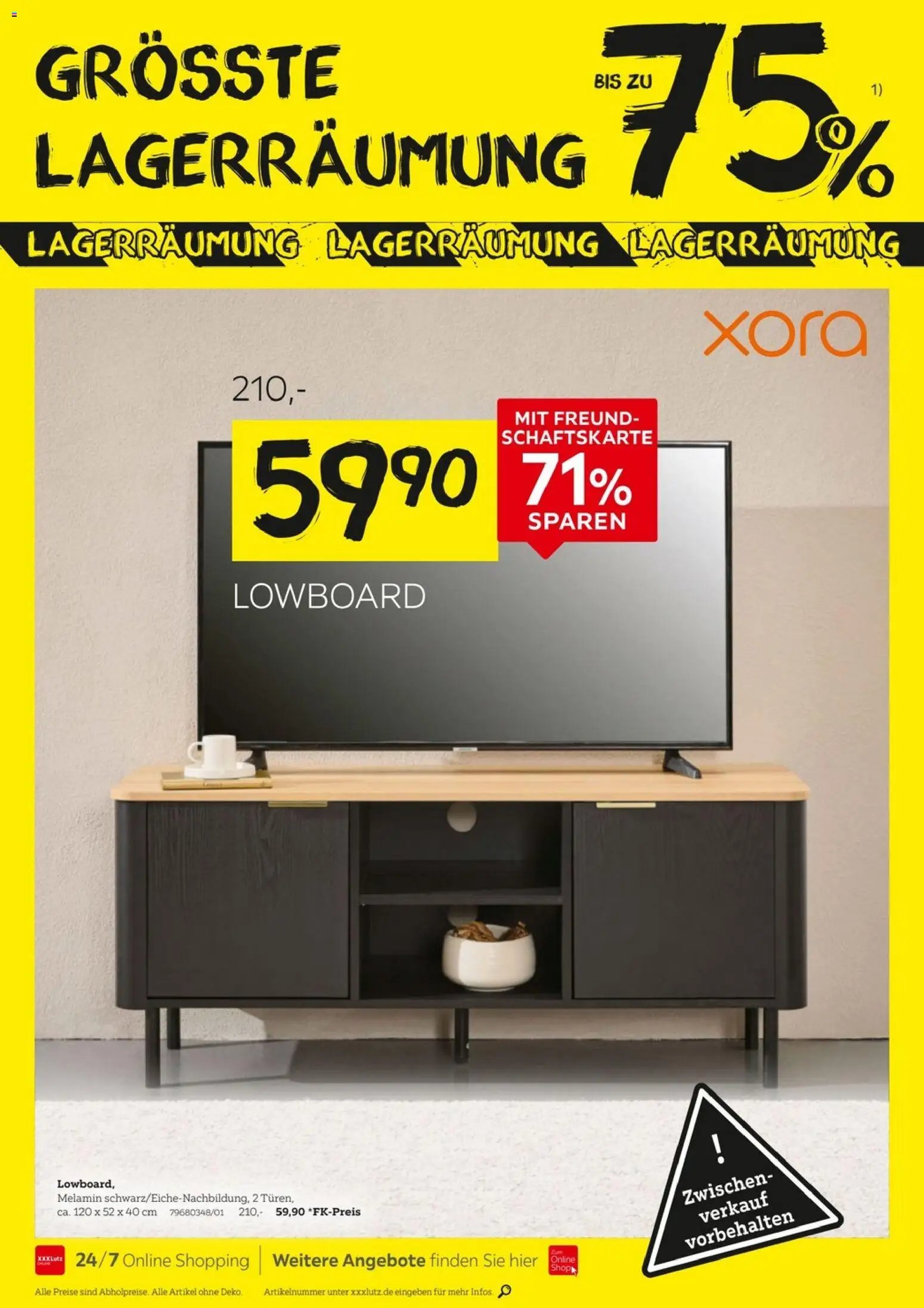 XXXLutz Größte Lagerräumung