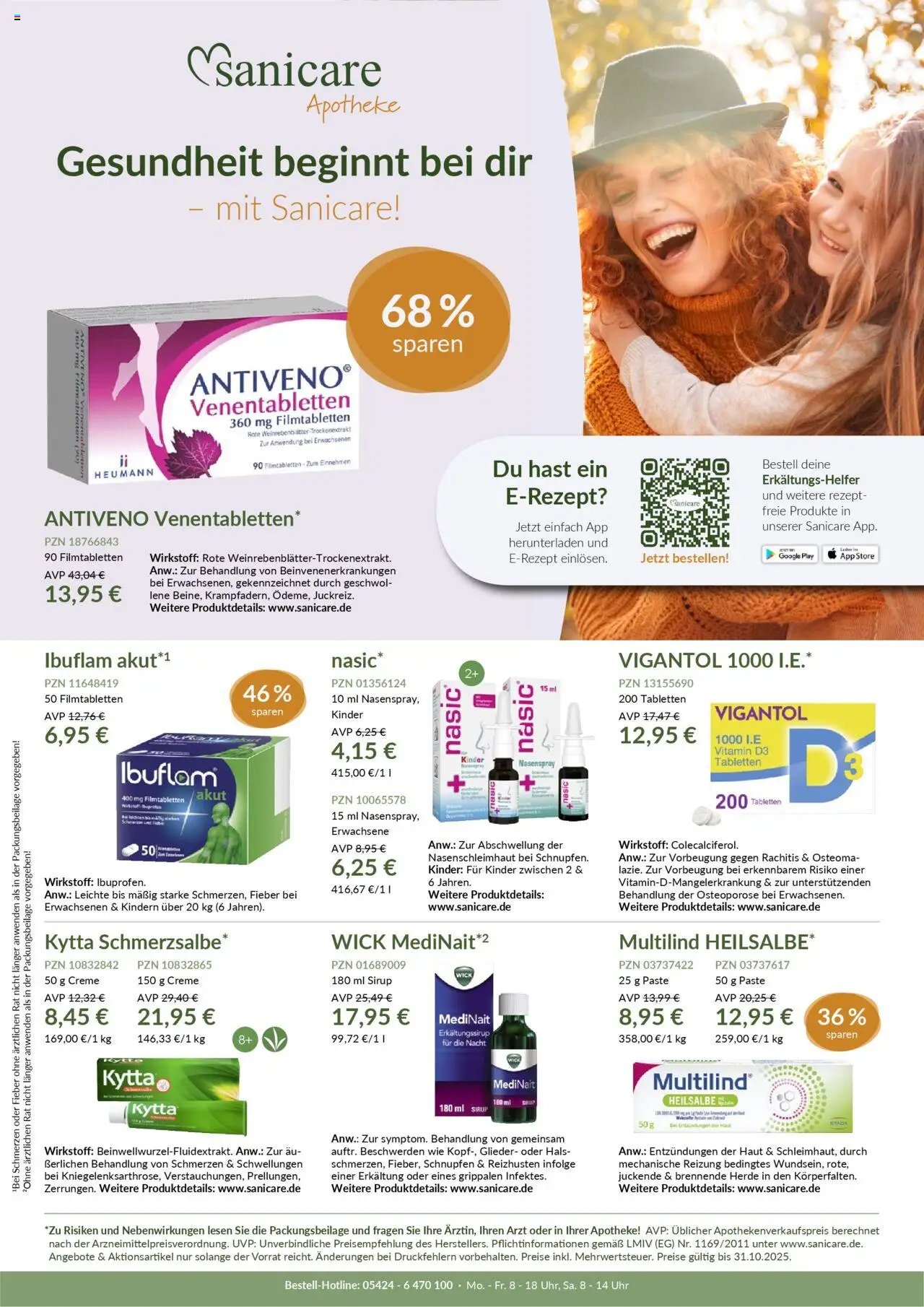 Sanicare Prospekt Herbst (2025-09-11 - 2025-10-31) | 1