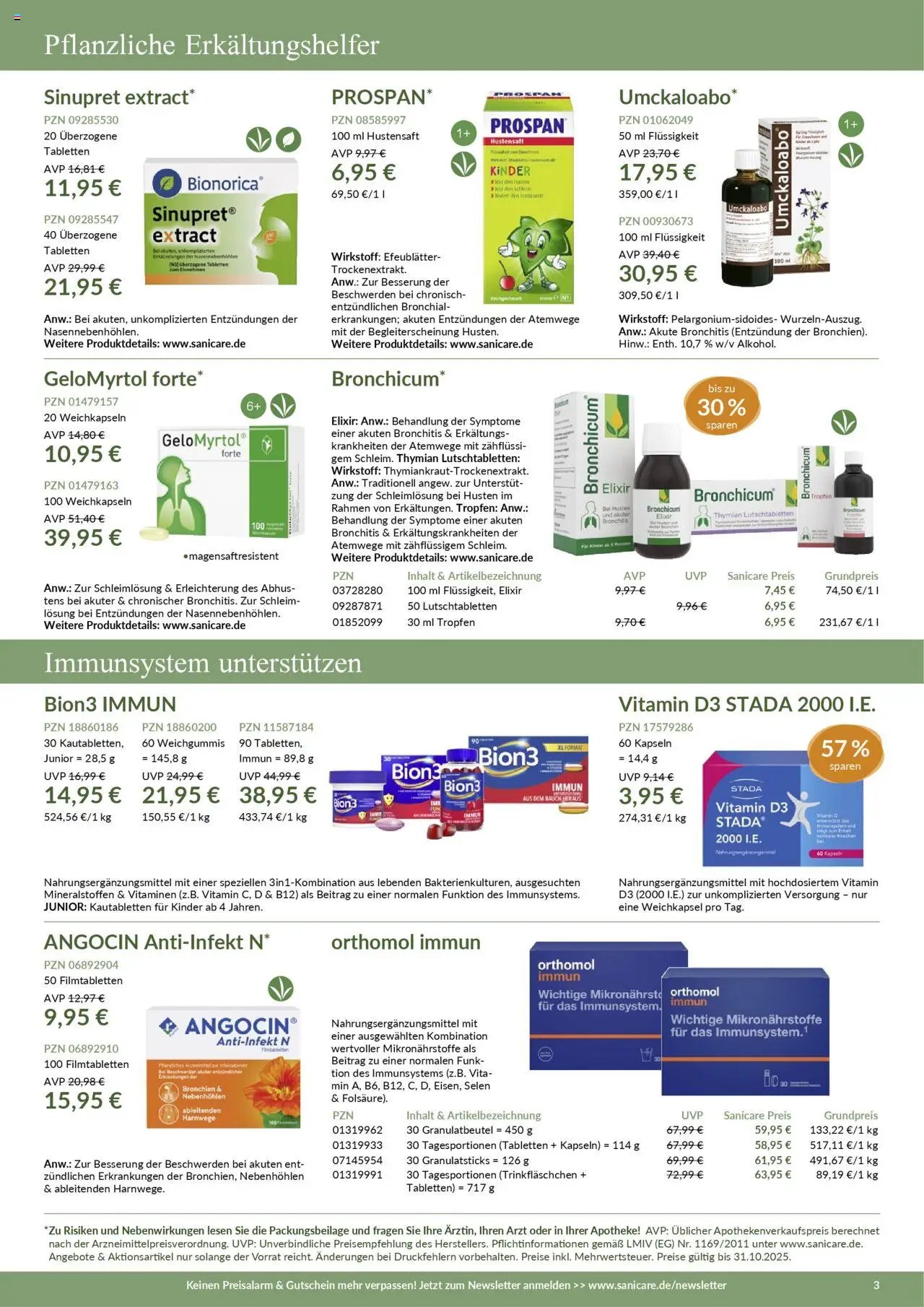 Sanicare Prospekt Herbst (2025-09-11 - 2025-10-31) | 3