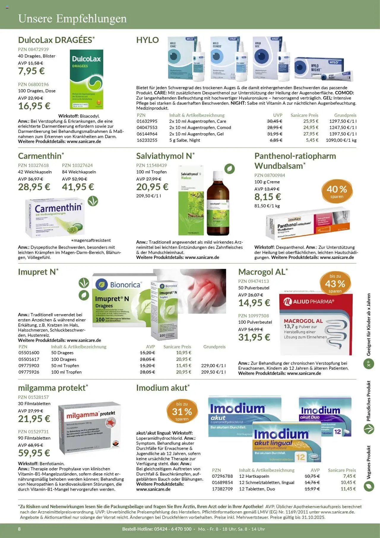 Sanicare Prospekt Herbst (2025-09-11 - 2025-10-31) | 8