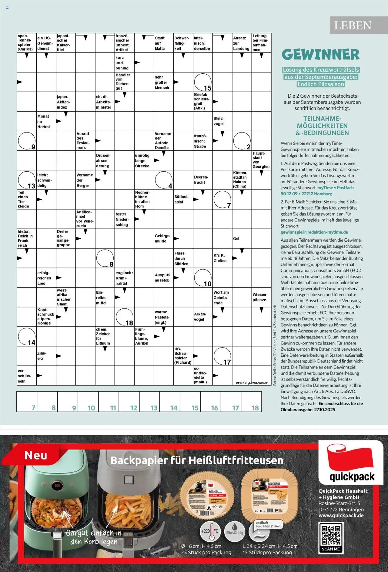 Famila Nordwest myTime Oktober 2025