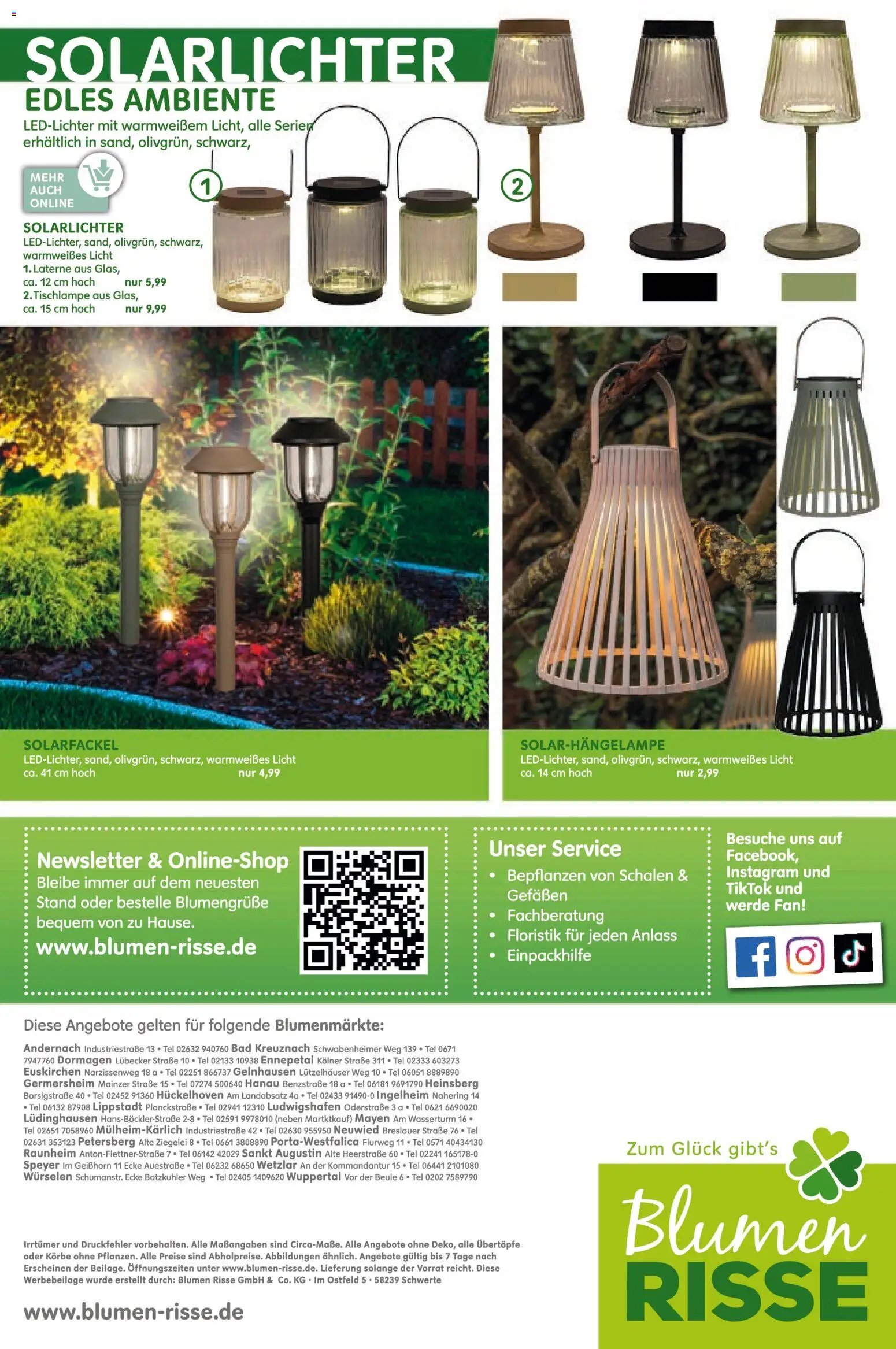 Blumen Risse Prospekt Blumenmarkt
