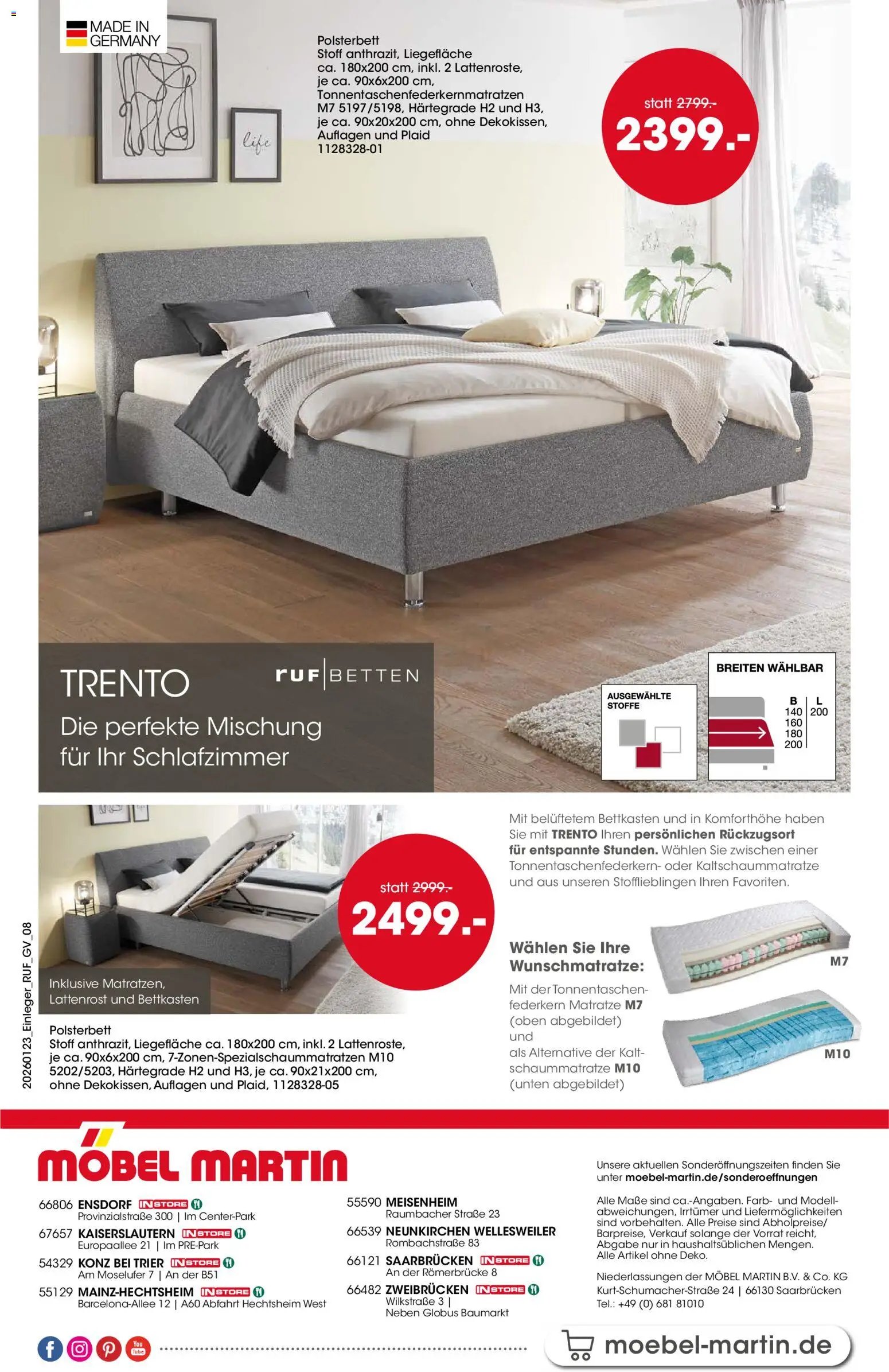 Möbel Martin  Schlafen, träumen, entspannen