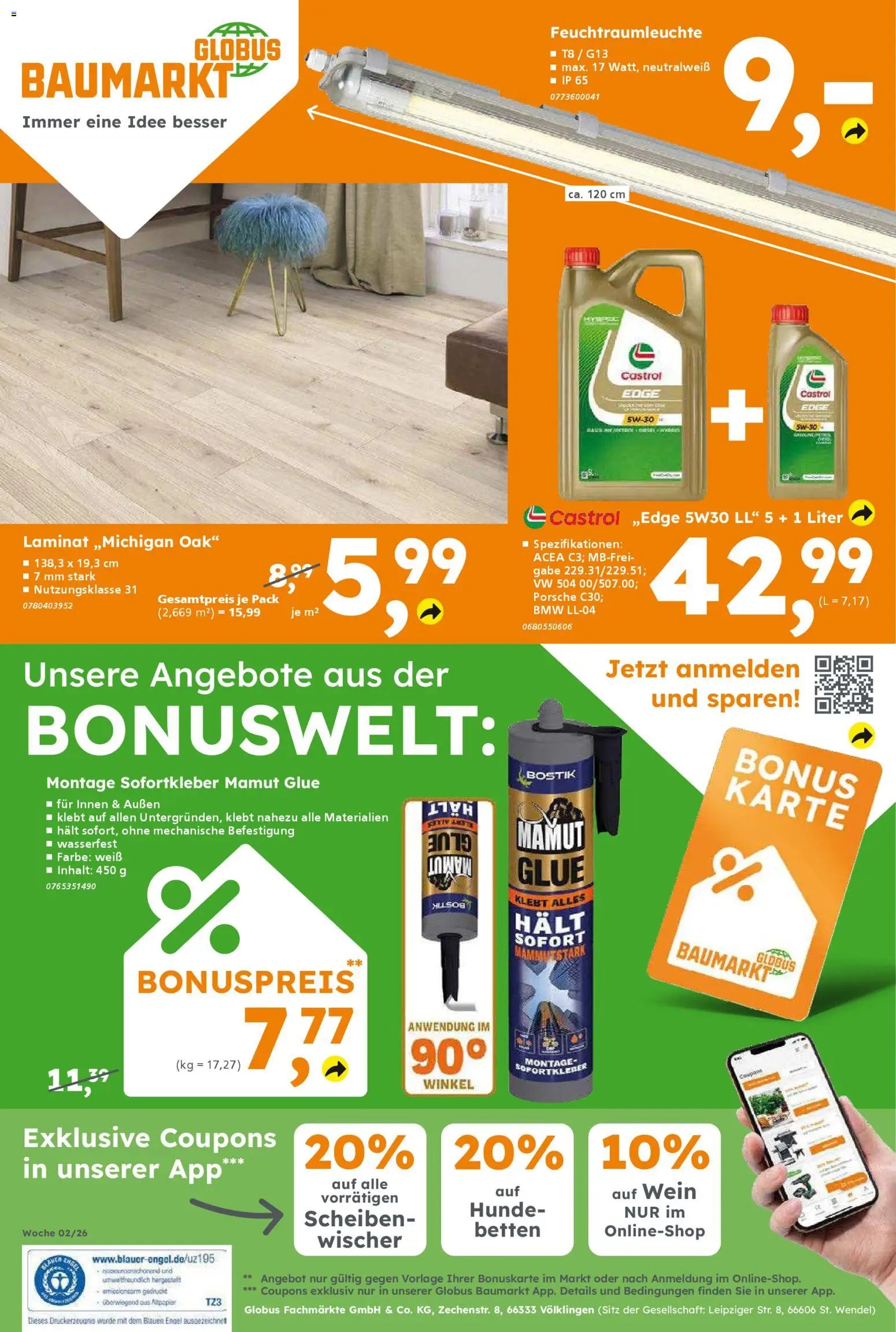 Globus Baumarkt prospekt Weinstadt-Endersbach