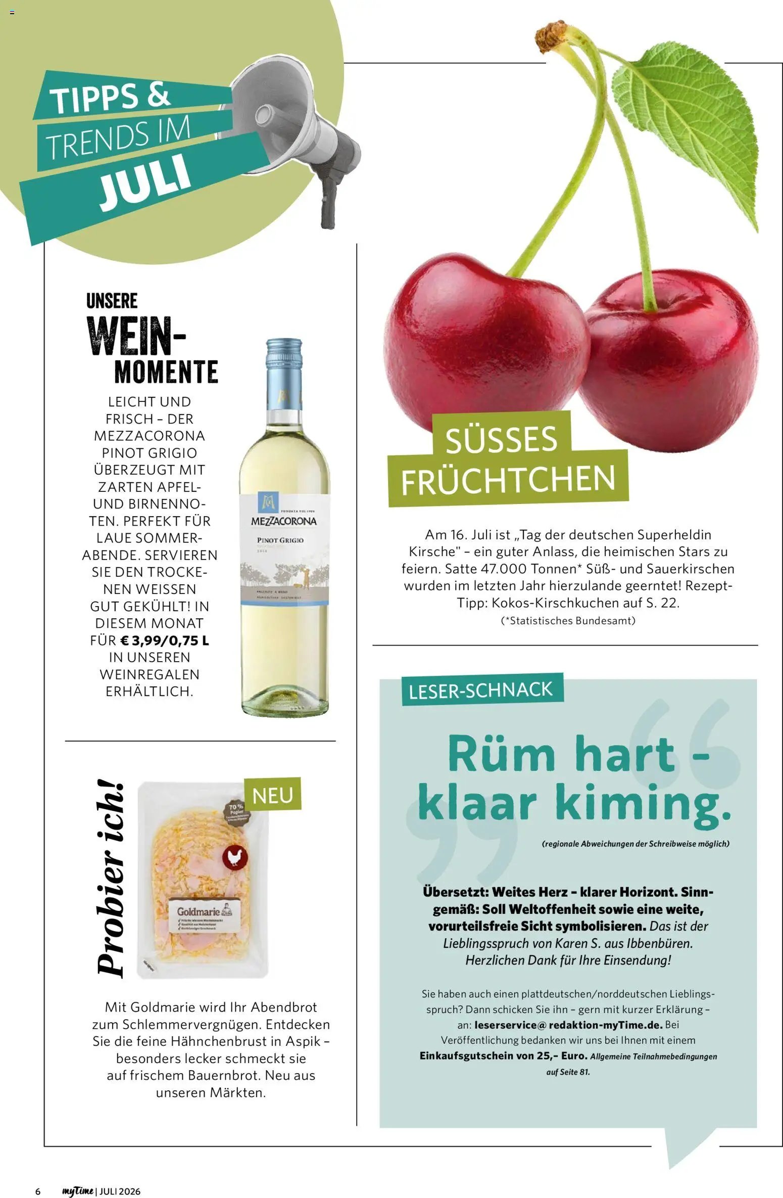 Famila Nordwest myTime Juli 2026