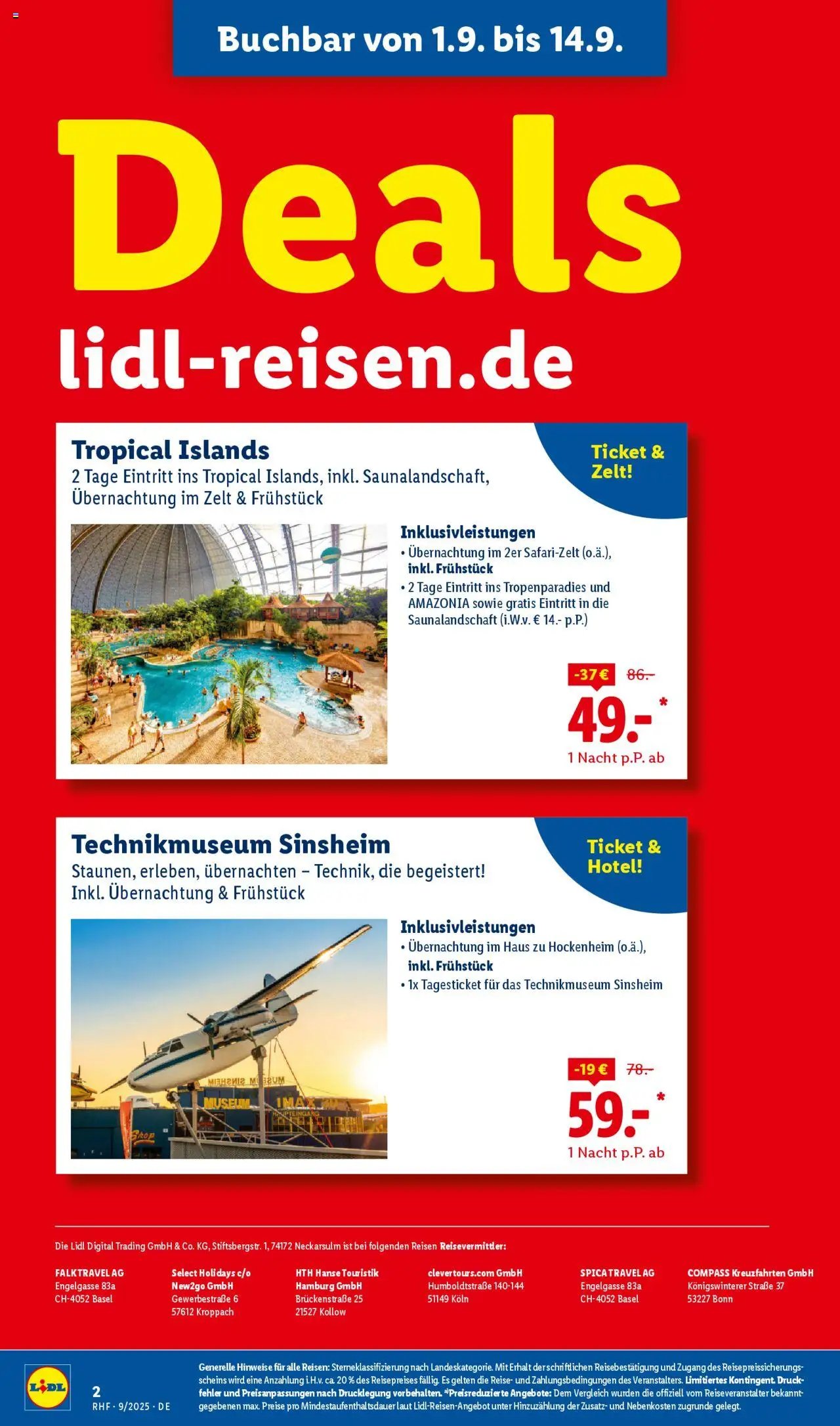 Lidl Reisen - Themenprospekt (2025-08-30 - 2025-09-30) | 2