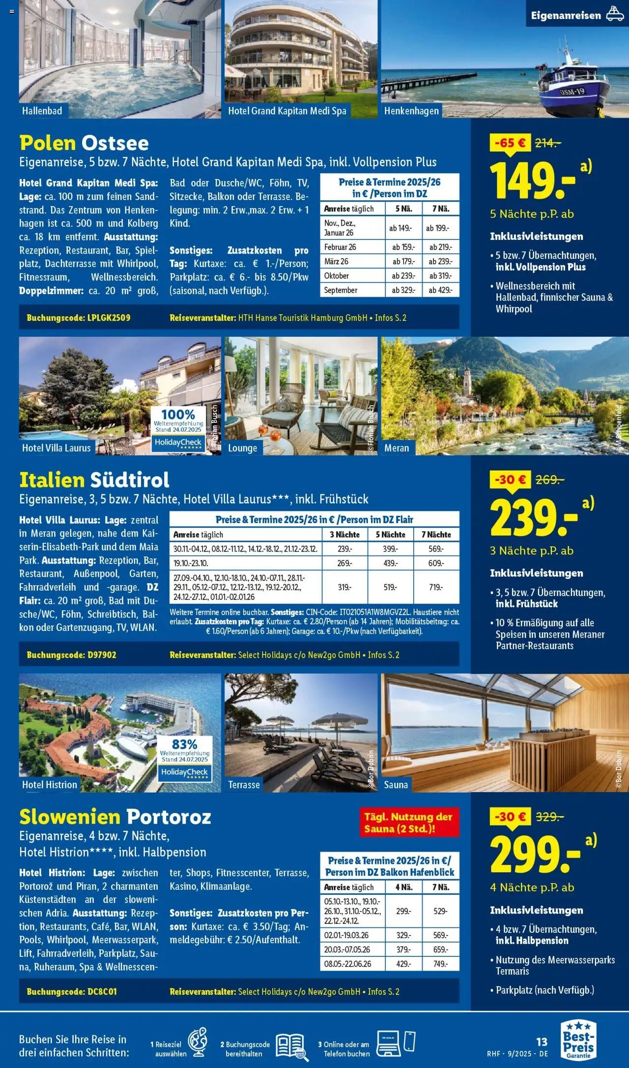 Lidl Reisen - Themenprospekt (2025-08-30 - 2025-09-30) | 13