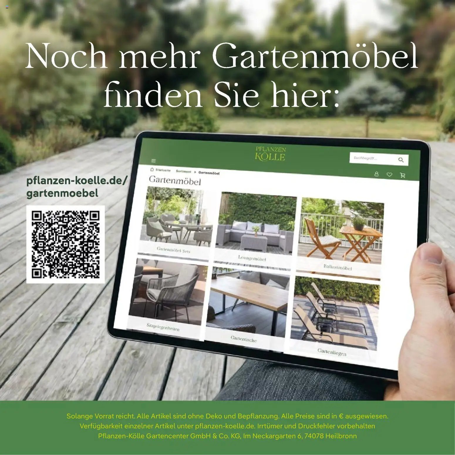 Pflanzen-Kölle GARTENMÖBEL 2026
