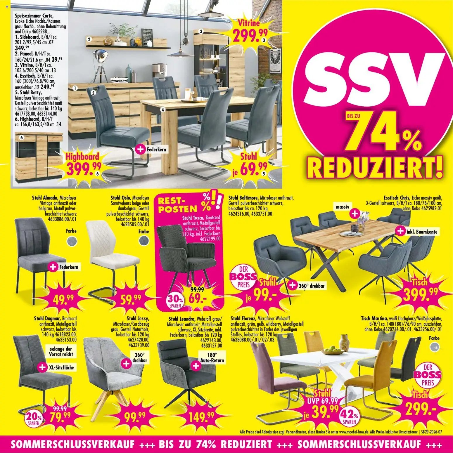 SB Möbel Boss Prospekt