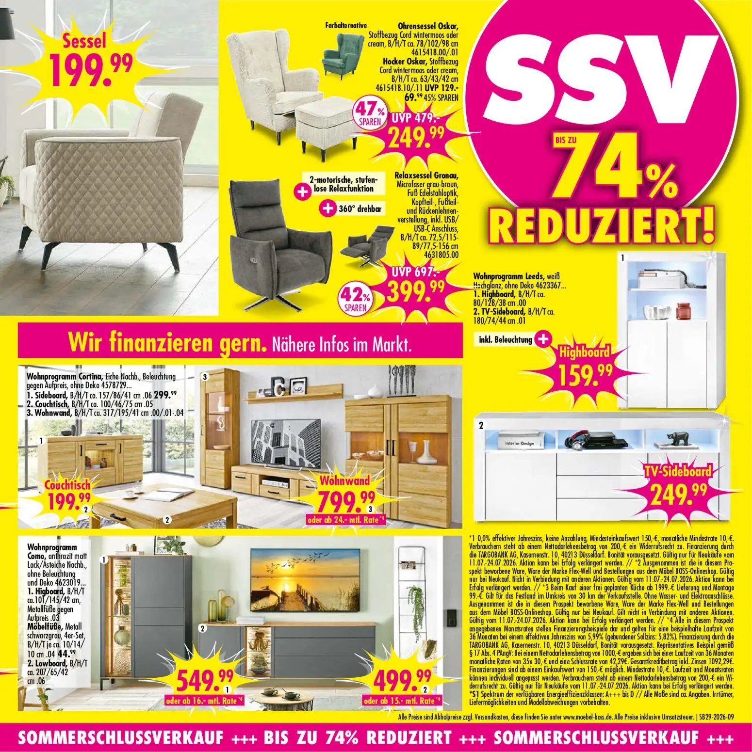 SB Möbel Boss Prospekt