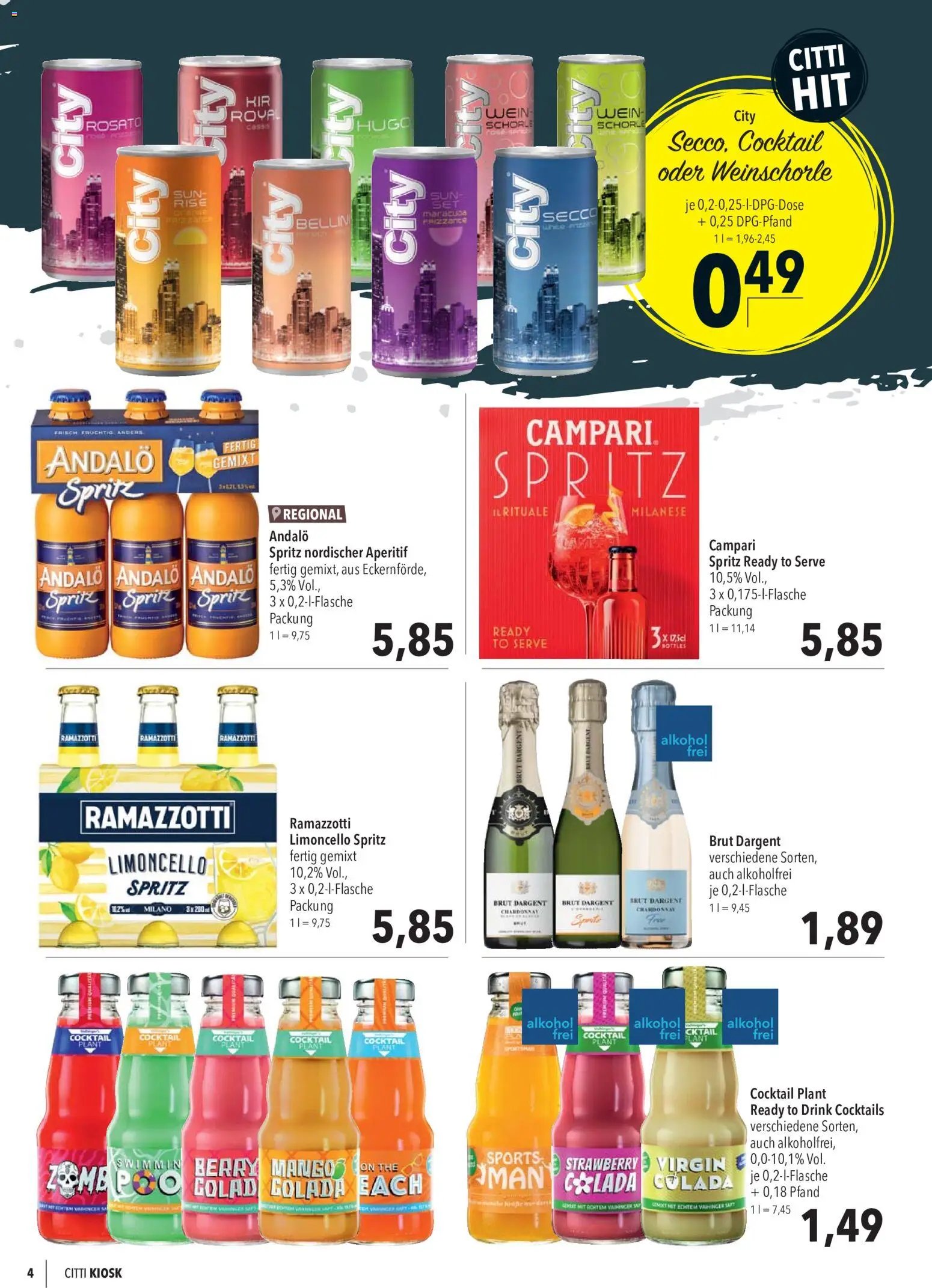 CITTI Markt Kioskwerbung