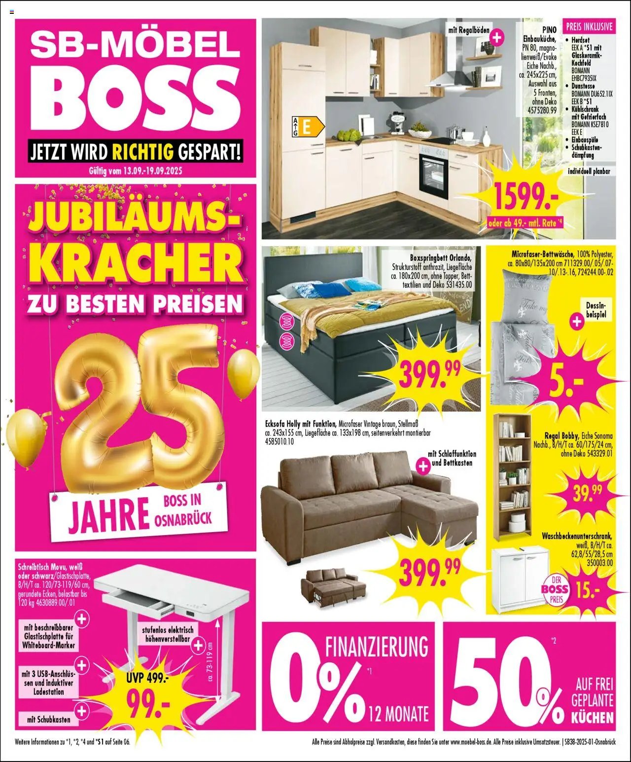 SB Möbel Boss Prospekt Osnabrück	 (2025-09-13 - 2025-09-19) | 1