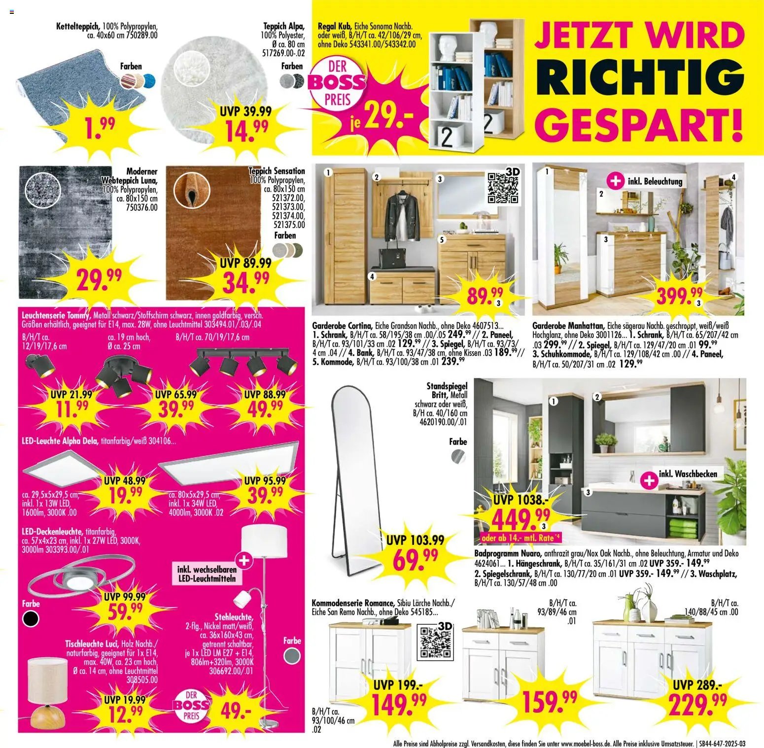 SB Möbel Boss Prospekt - Neubrandenburg	  (2025-10-25 - 2025-10-31)