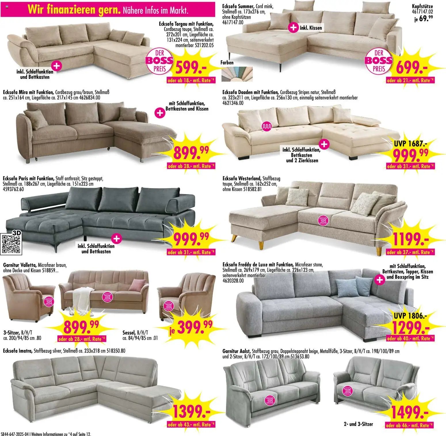 SB Möbel Boss Prospekt - Neubrandenburg	  (2025-10-25 - 2025-10-31)