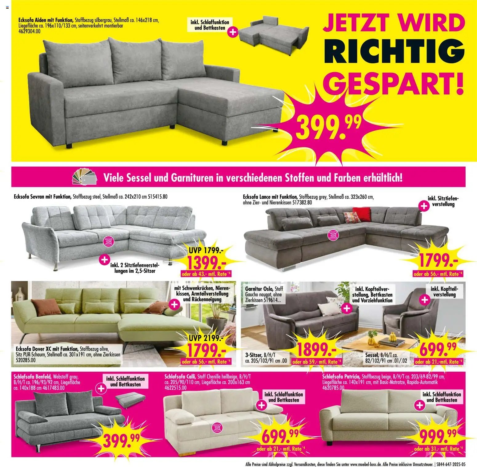 SB Möbel Boss Prospekt - Neubrandenburg	  (2025-10-25 - 2025-10-31)