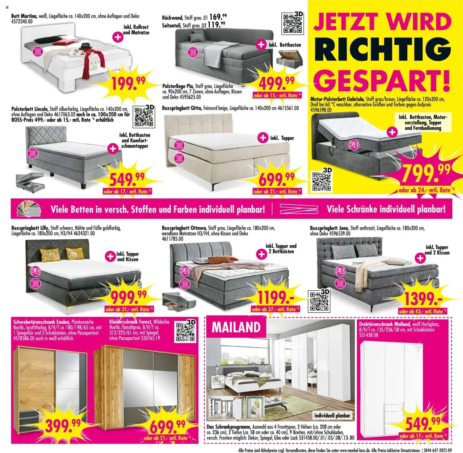 SB Möbel Boss Prospekt - Neubrandenburg	  (2025-10-25 - 2025-10-31)