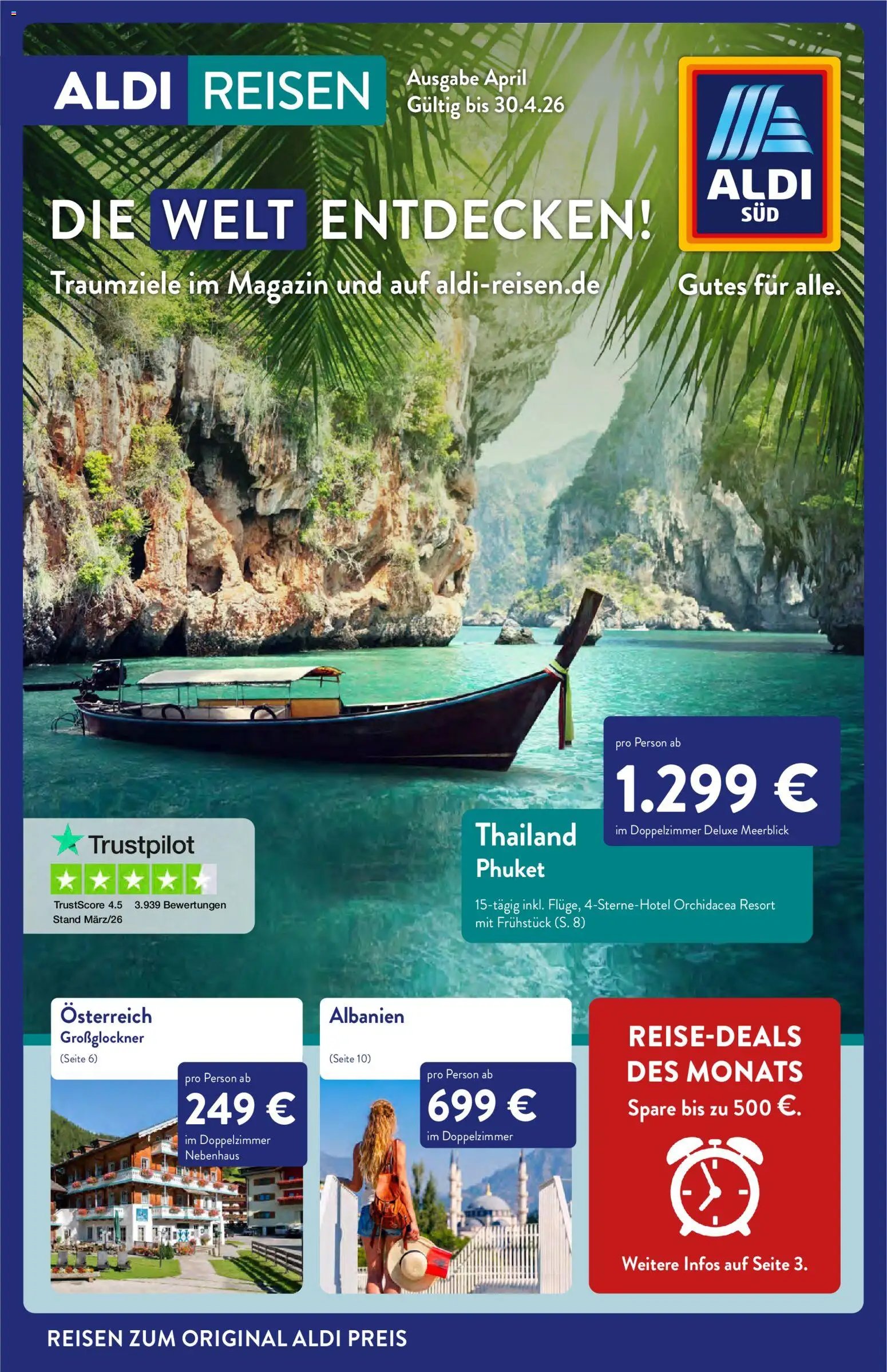 Aldi Reisen Prospekt 	