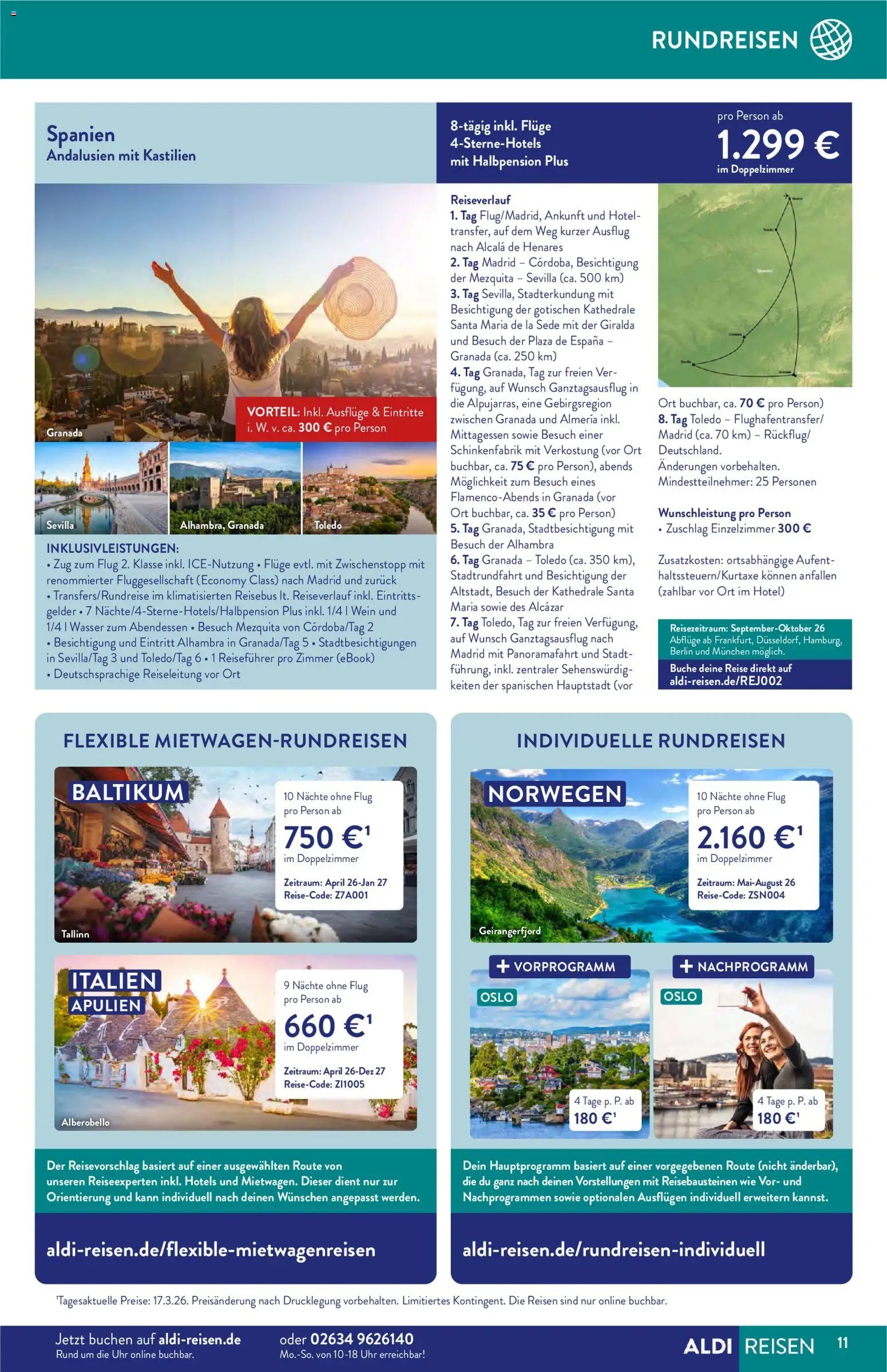 Aldi Reisen Prospekt 	