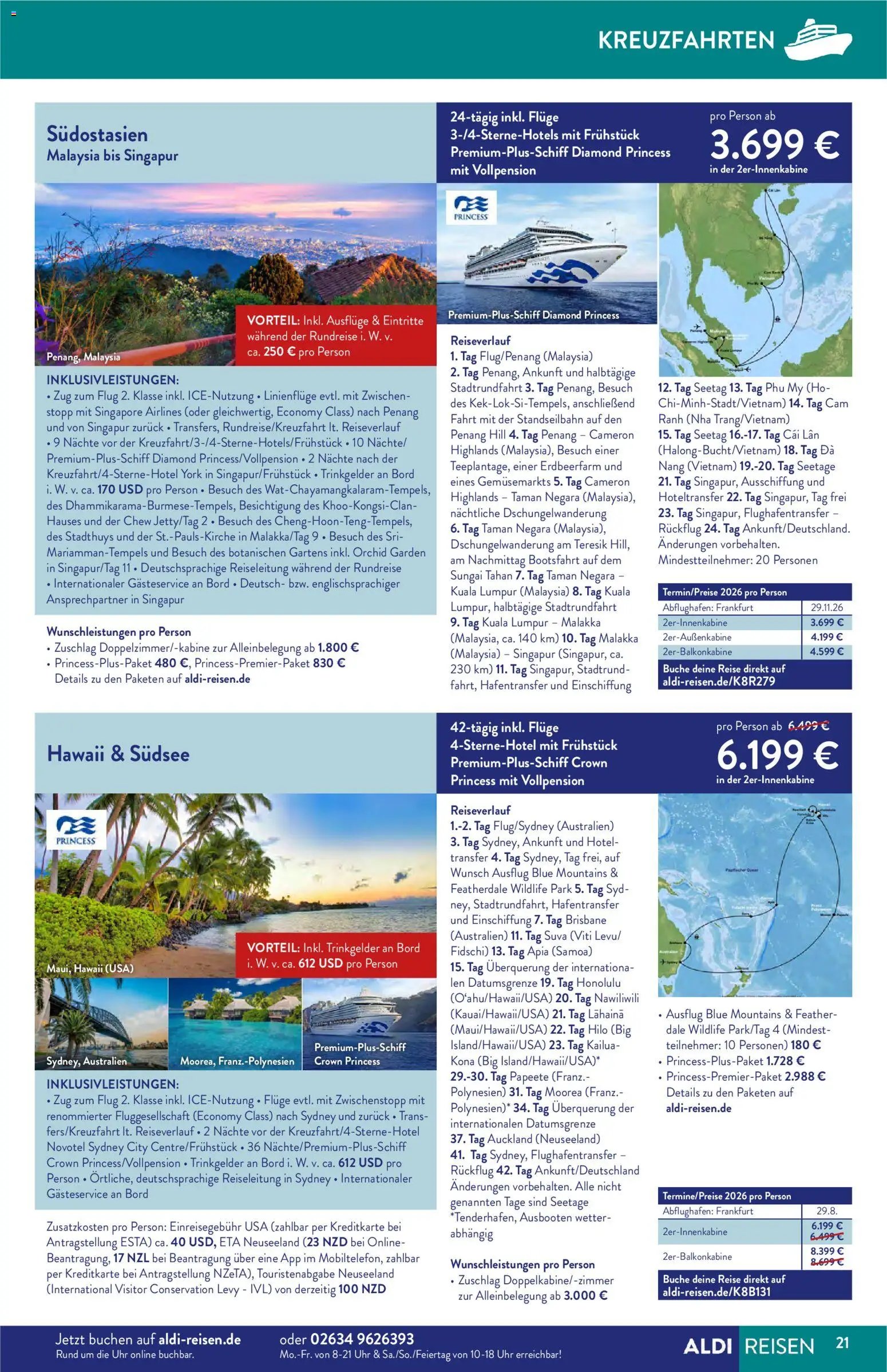 Aldi Reisen Prospekt 	