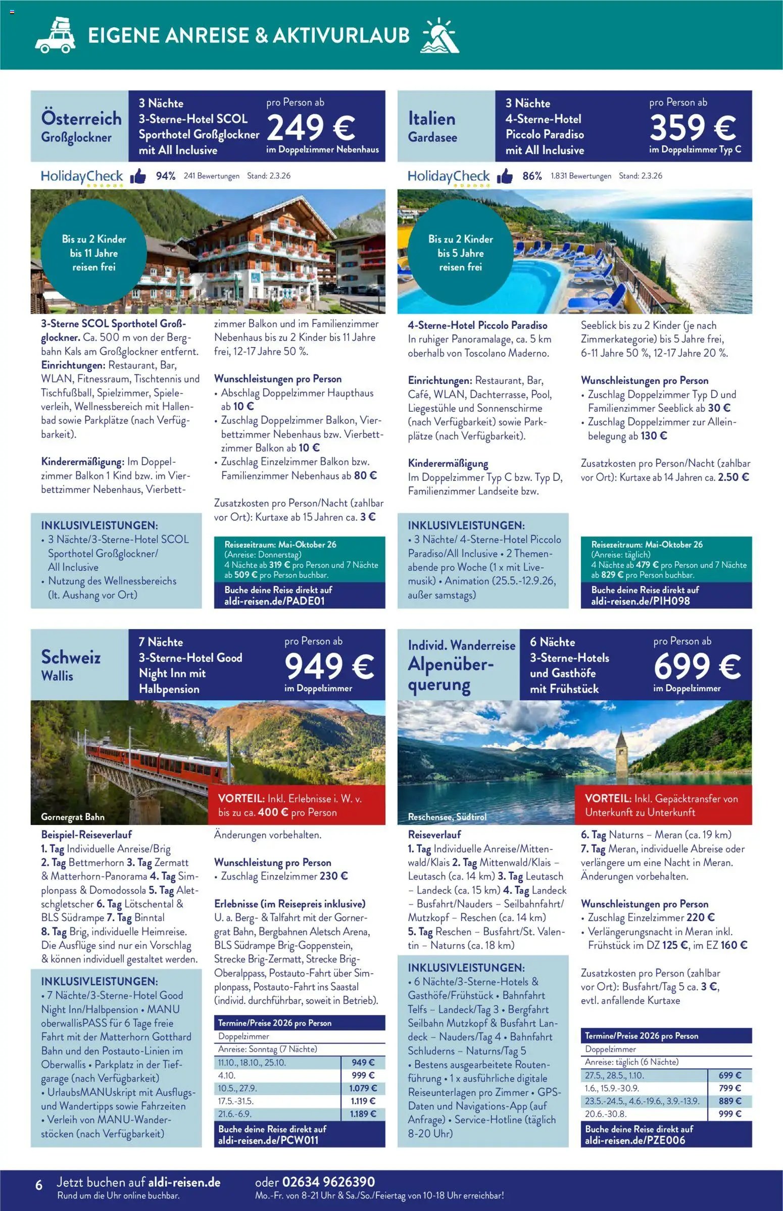 Aldi Reisen Prospekt 	