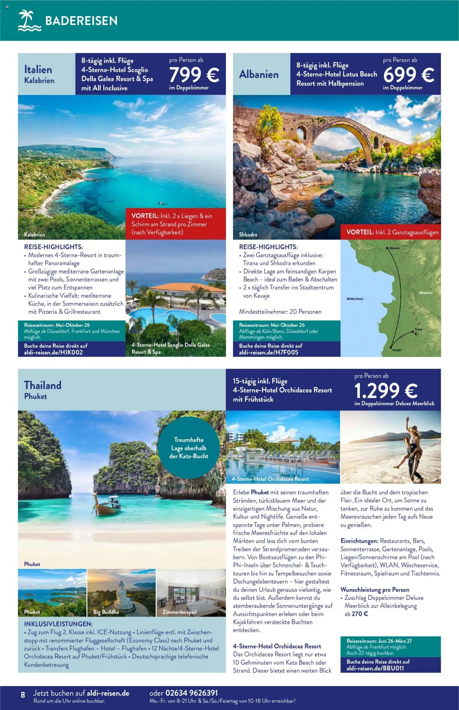 Aldi Reisen Prospekt 	