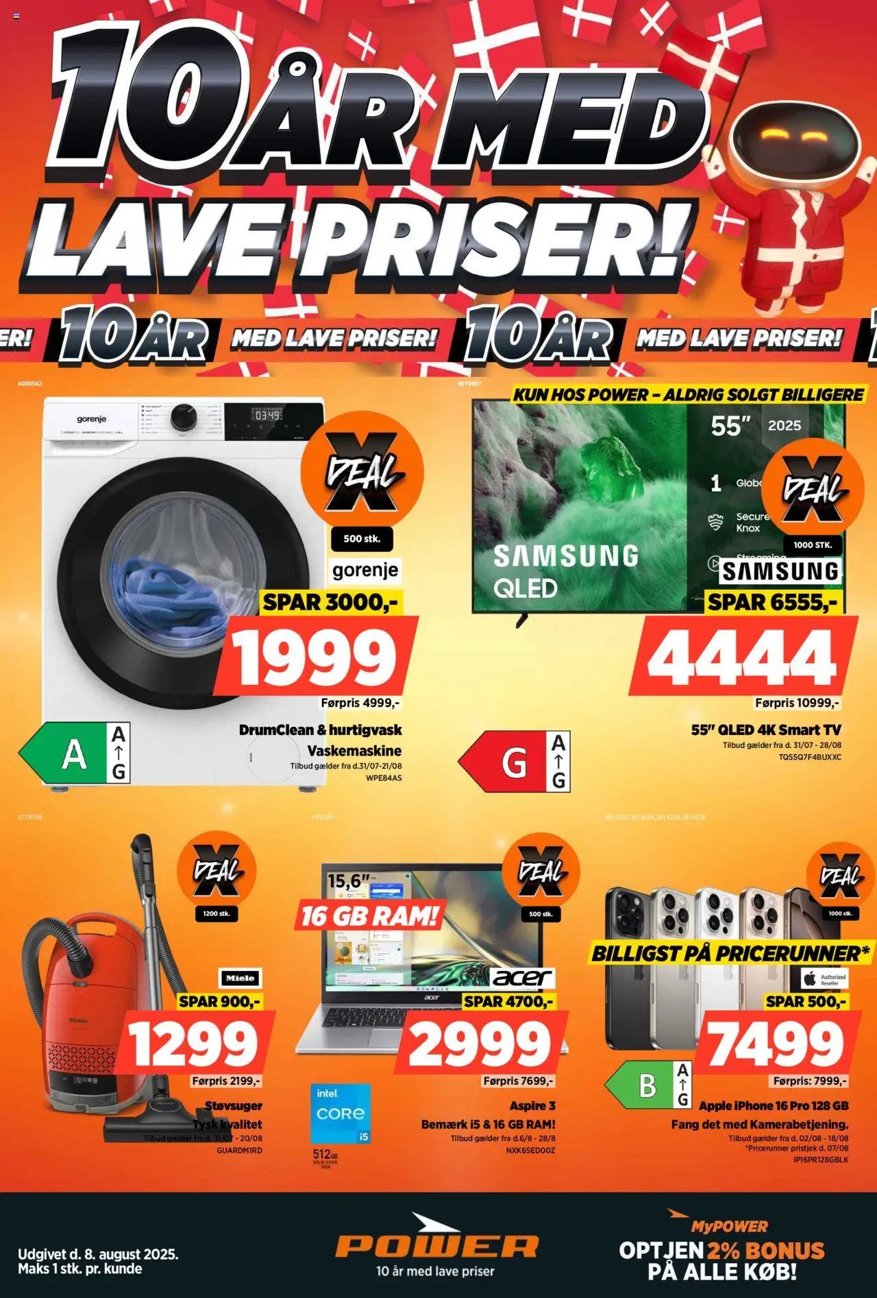 Power - Lave priser (2025-07-31 - 2025-08-28)