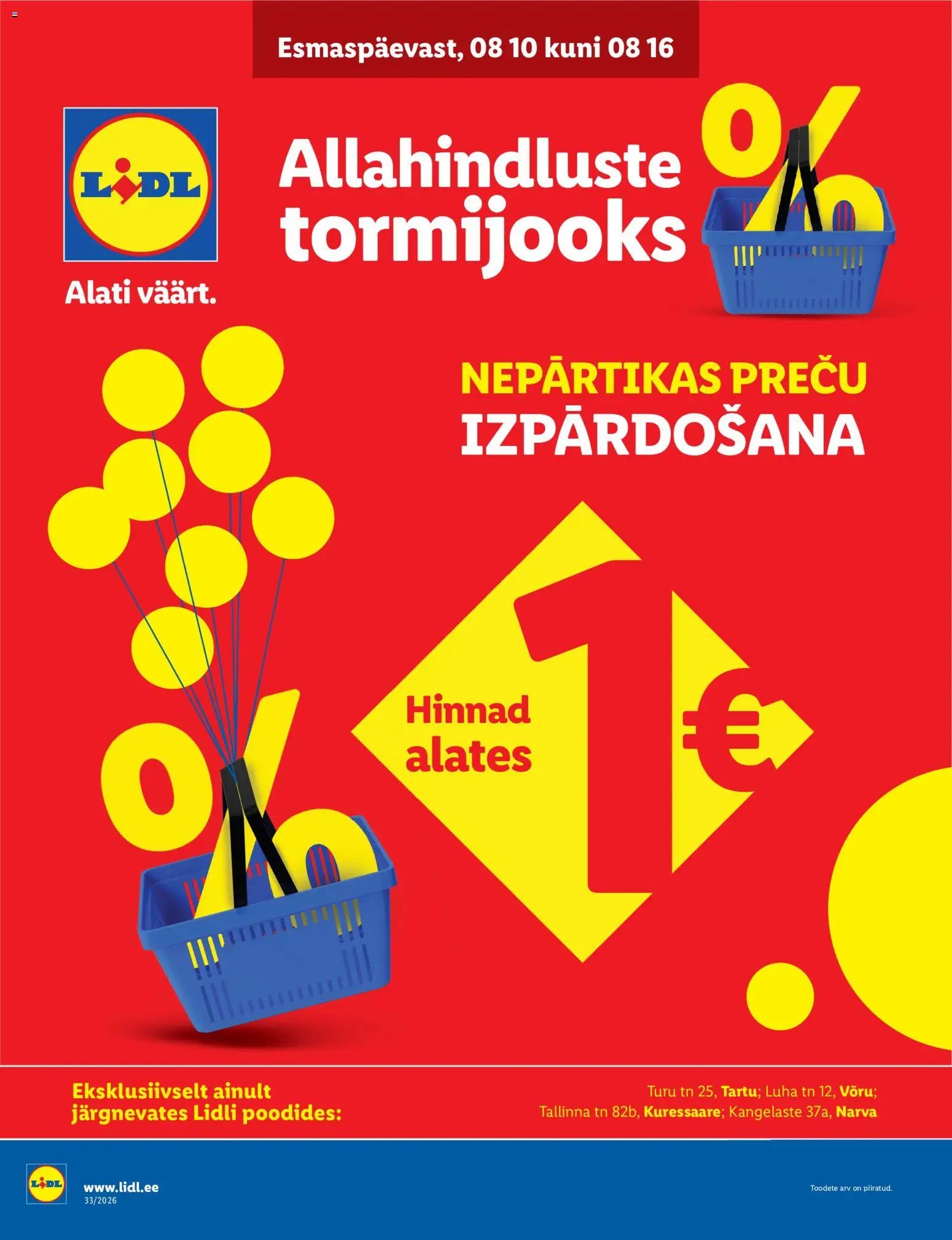 Lidl Allahindluste tormijooks