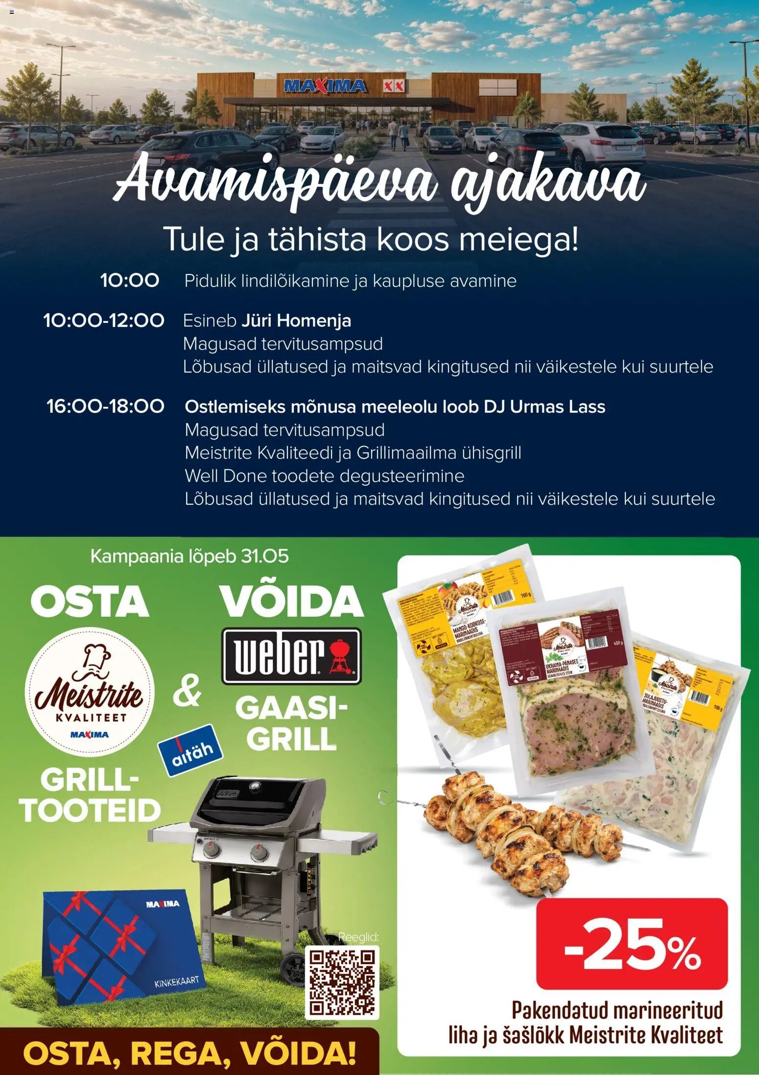 Maxima Pärnu XX avamispakkumised