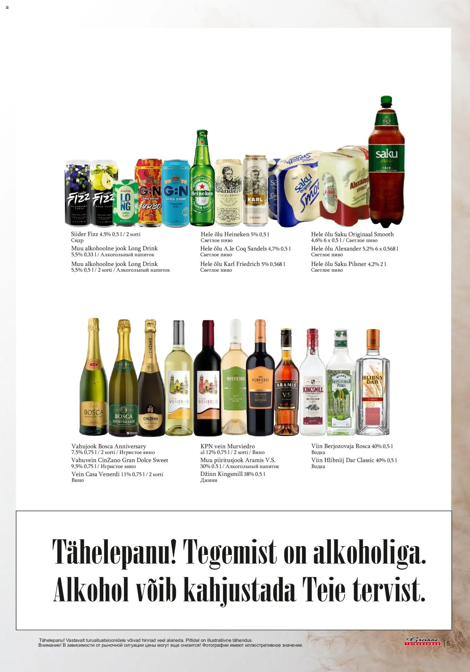 Grossi Toidukaubad Kliendileht