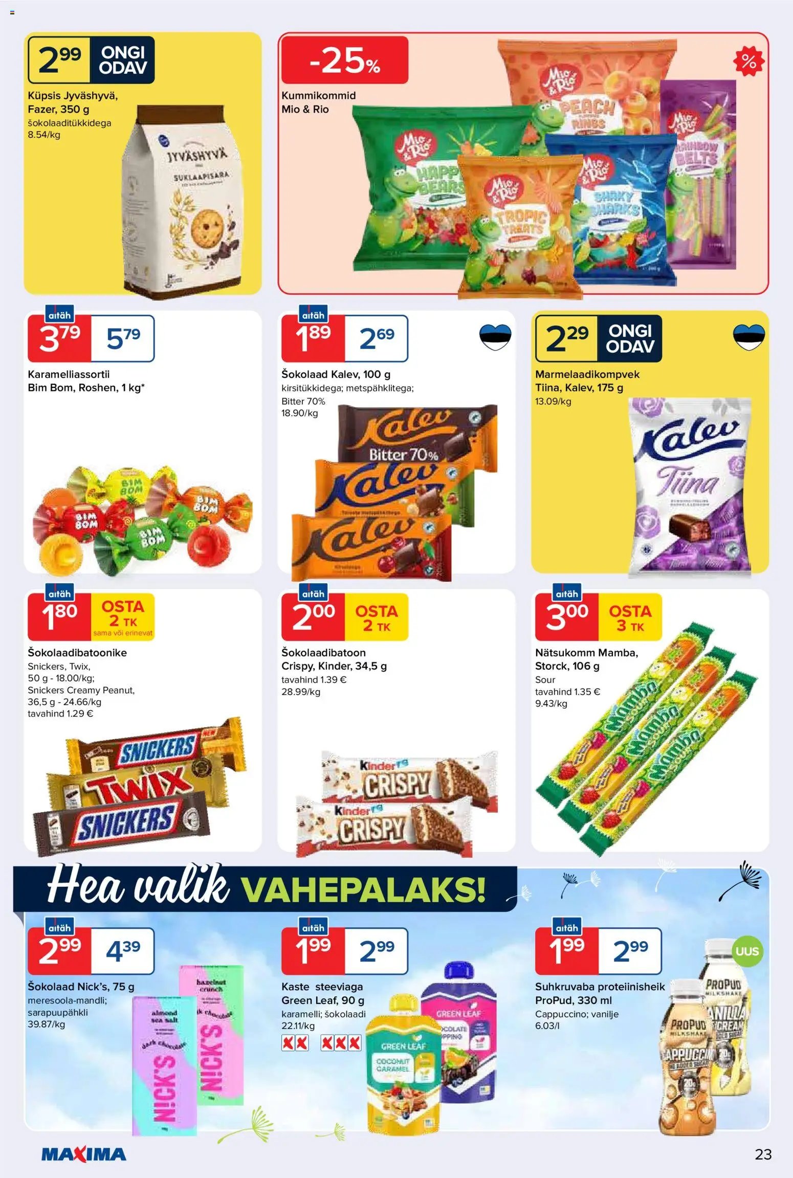 Maxima kliendileht 25.-31.08