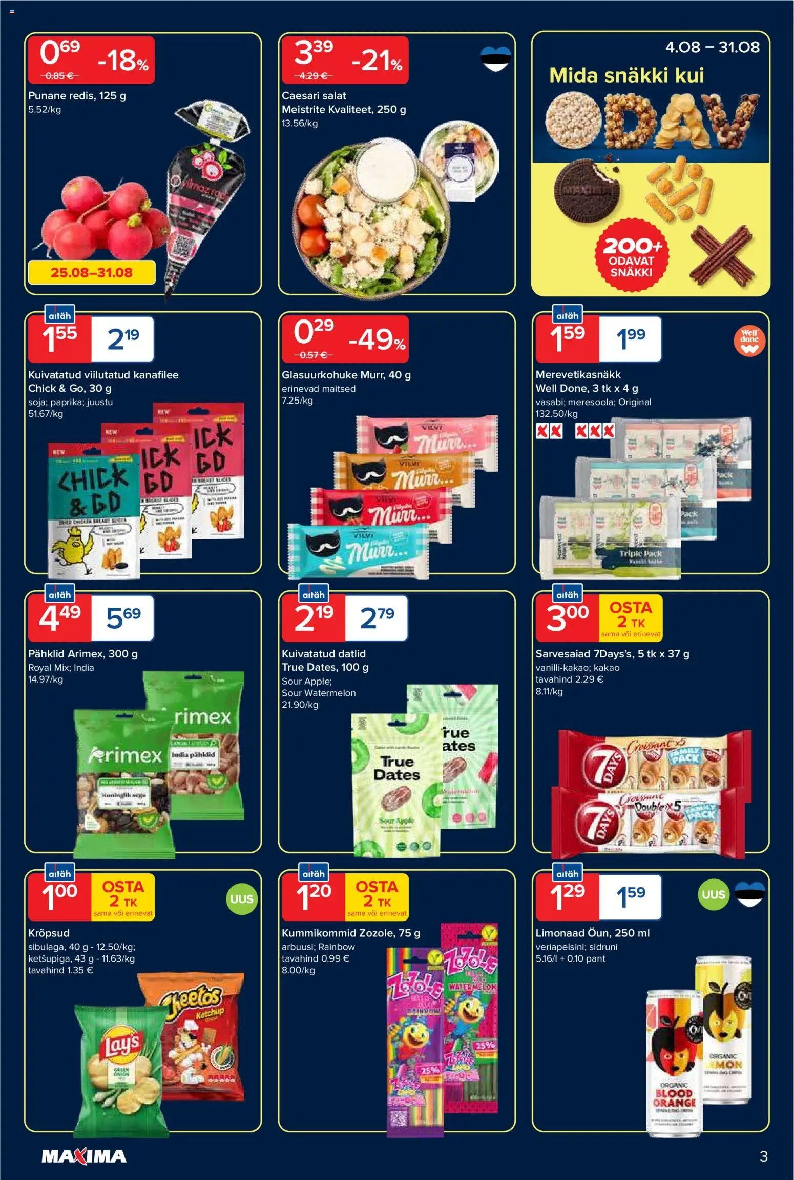 Maxima kliendileht 25.-31.08